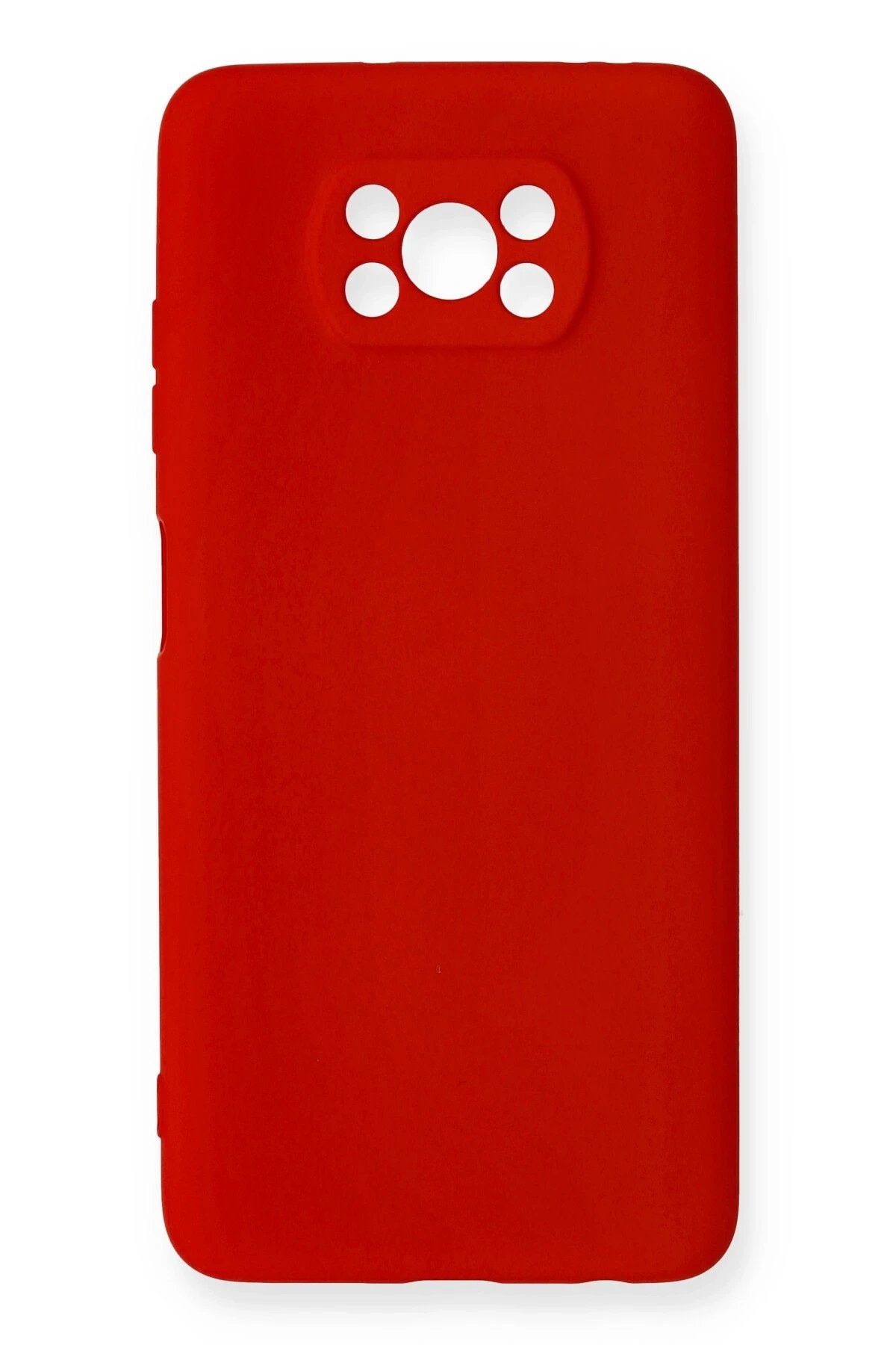 Newface Xiaomi Pocophone X3 Kılıf Nano içi Kadife Silikon - Kırmızı