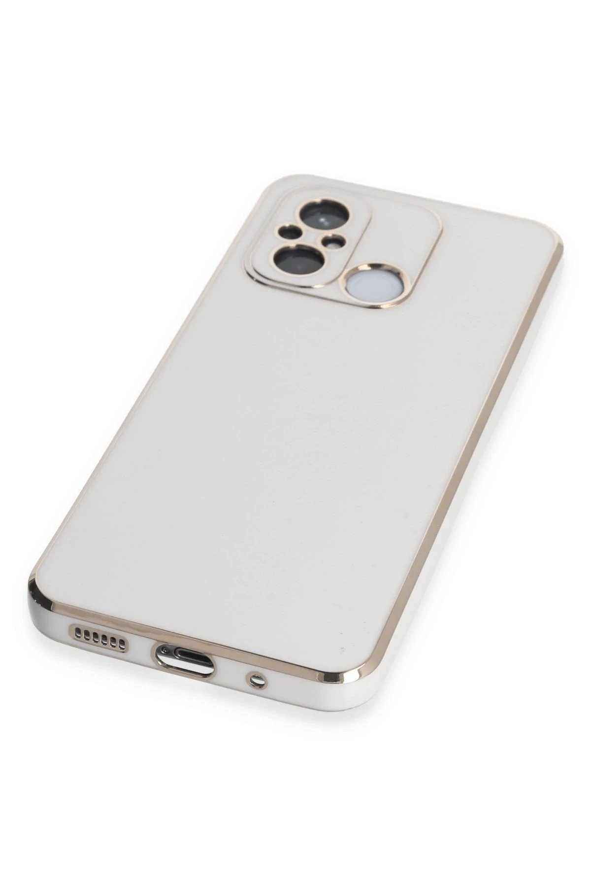 Newface Xiaomi Redmi 12C Kılıf Volet Silikon - Beyaz