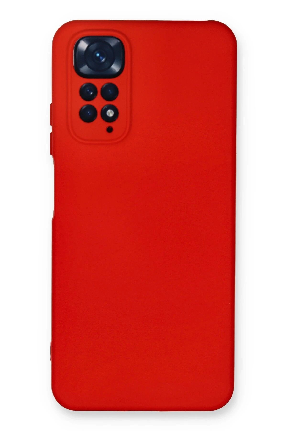 Newface Xiaomi Redmi Note 11 Kılıf Nano içi Kadife Silikon - Kırmızı