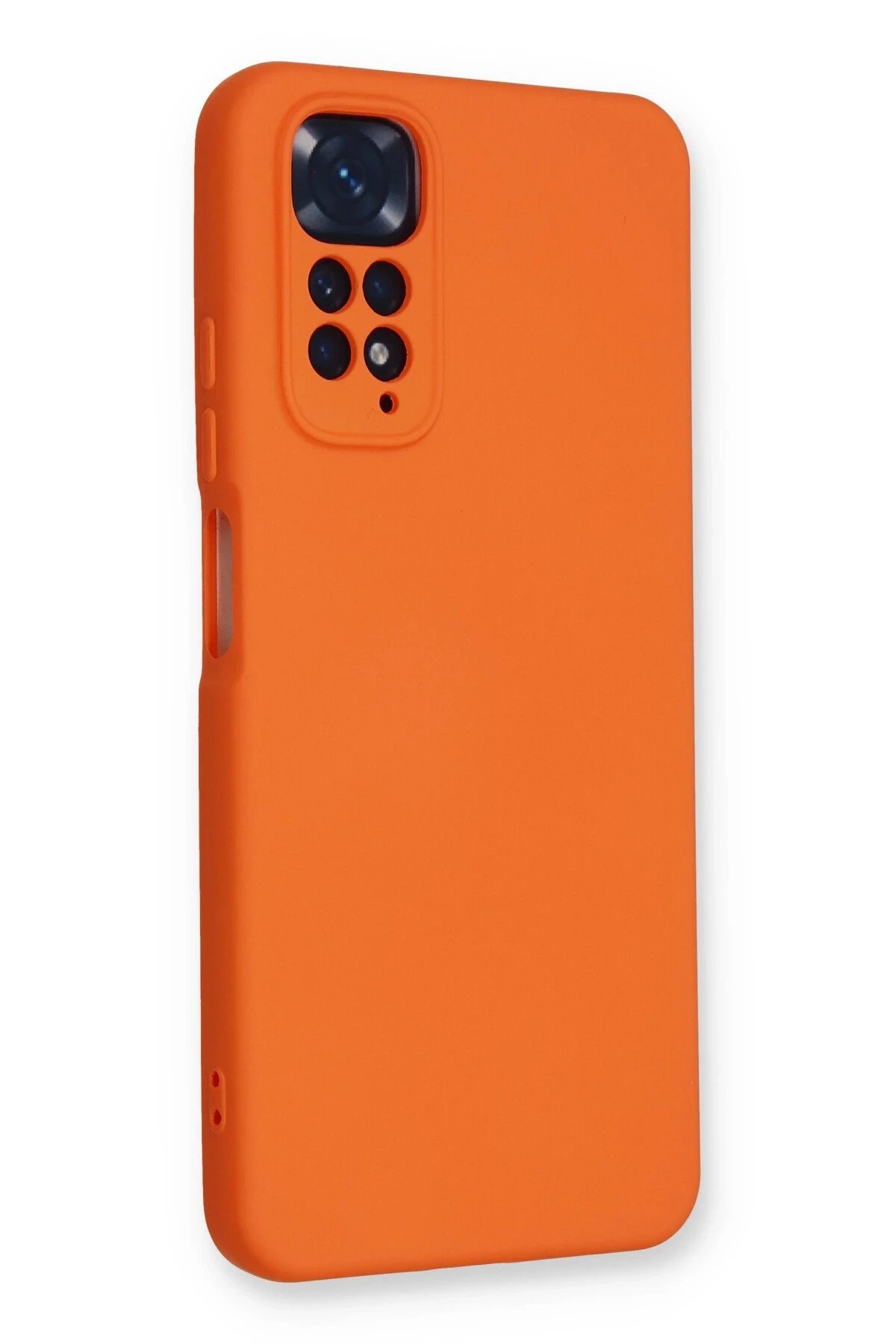 Newface Xiaomi Redmi Note 11 Kılıf Nano içi Kadife Silikon - Turuncu