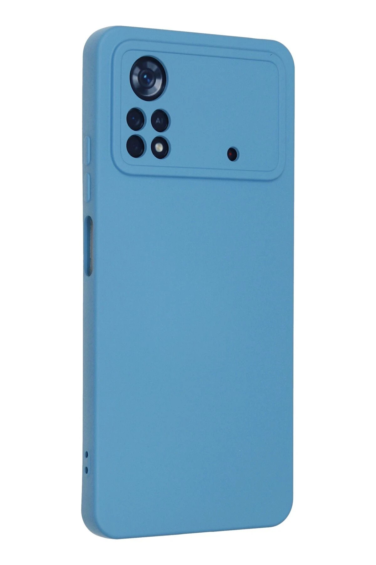 Newface Xiaomi Poco X4 Pro 5G Kılıf Nano içi Kadife Silikon - Mavi