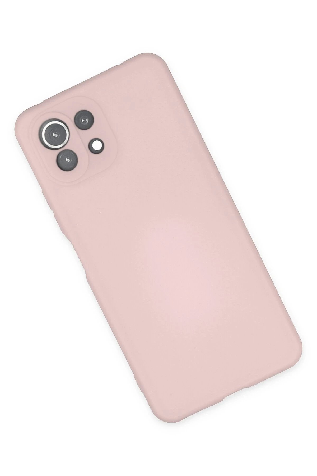 Newface Xiaomi Mİ 11 Lite Kılıf Nano içi Kadife Silikon - Pudra