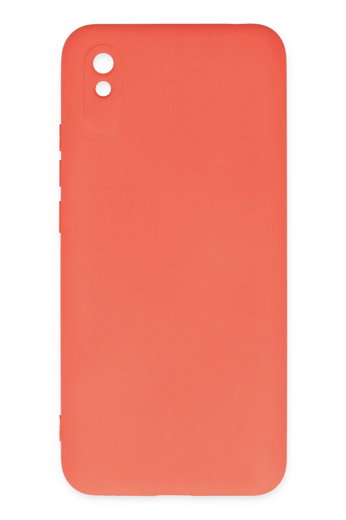 Newface Xiaomi Redmi 9A Kılıf Nano içi Kadife Silikon - Turuncu