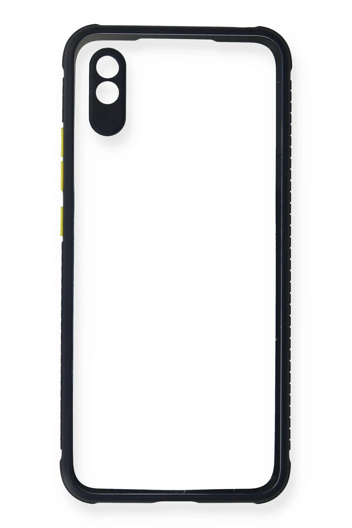 Newface Xiaomi Redmi 9A Kılıf Miami Şeffaf Silikon - Lacivert