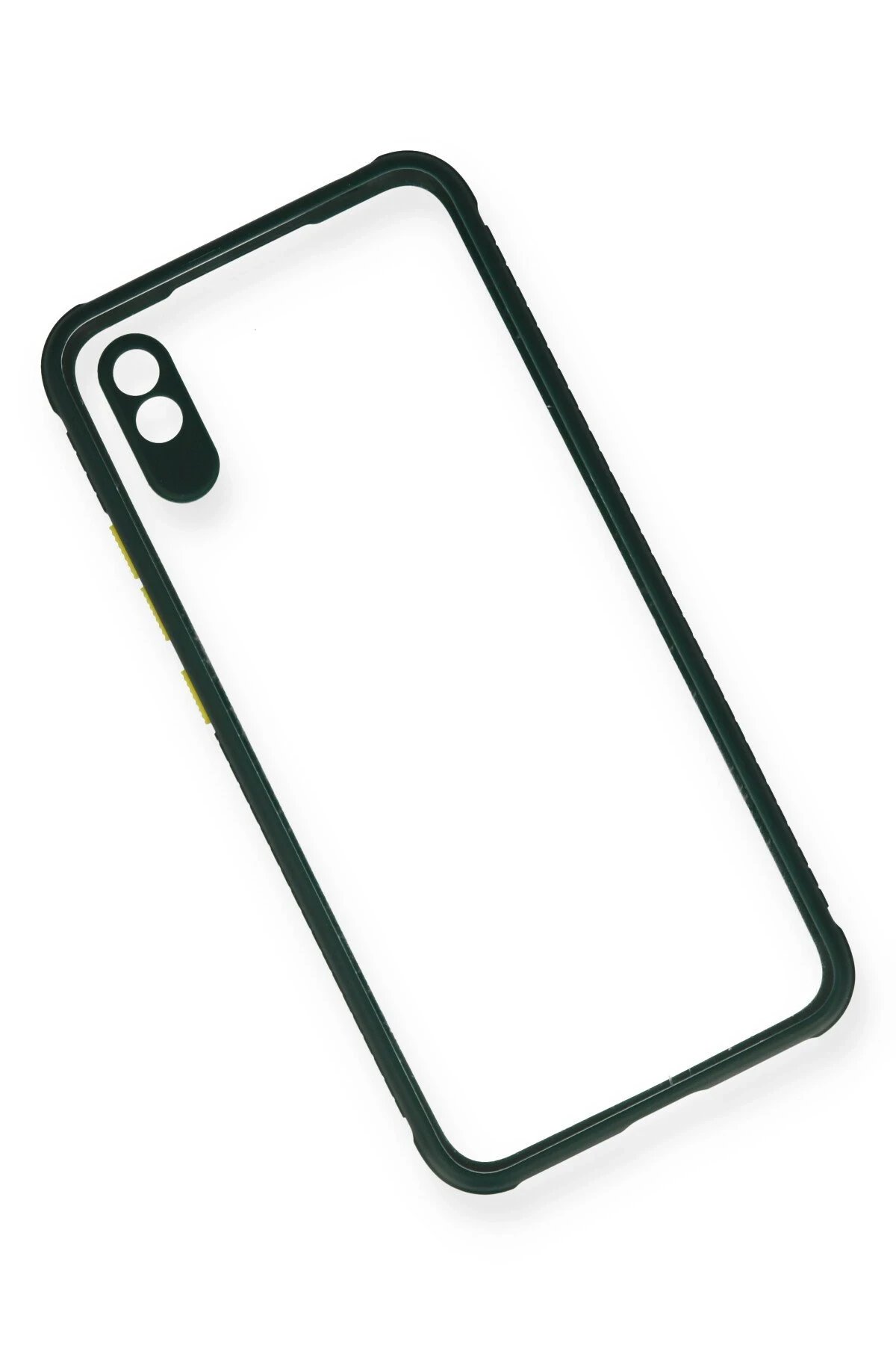 Newface Xiaomi Redmi 9A Kılıf Miami Şeffaf Silikon - Koyu Yeşil