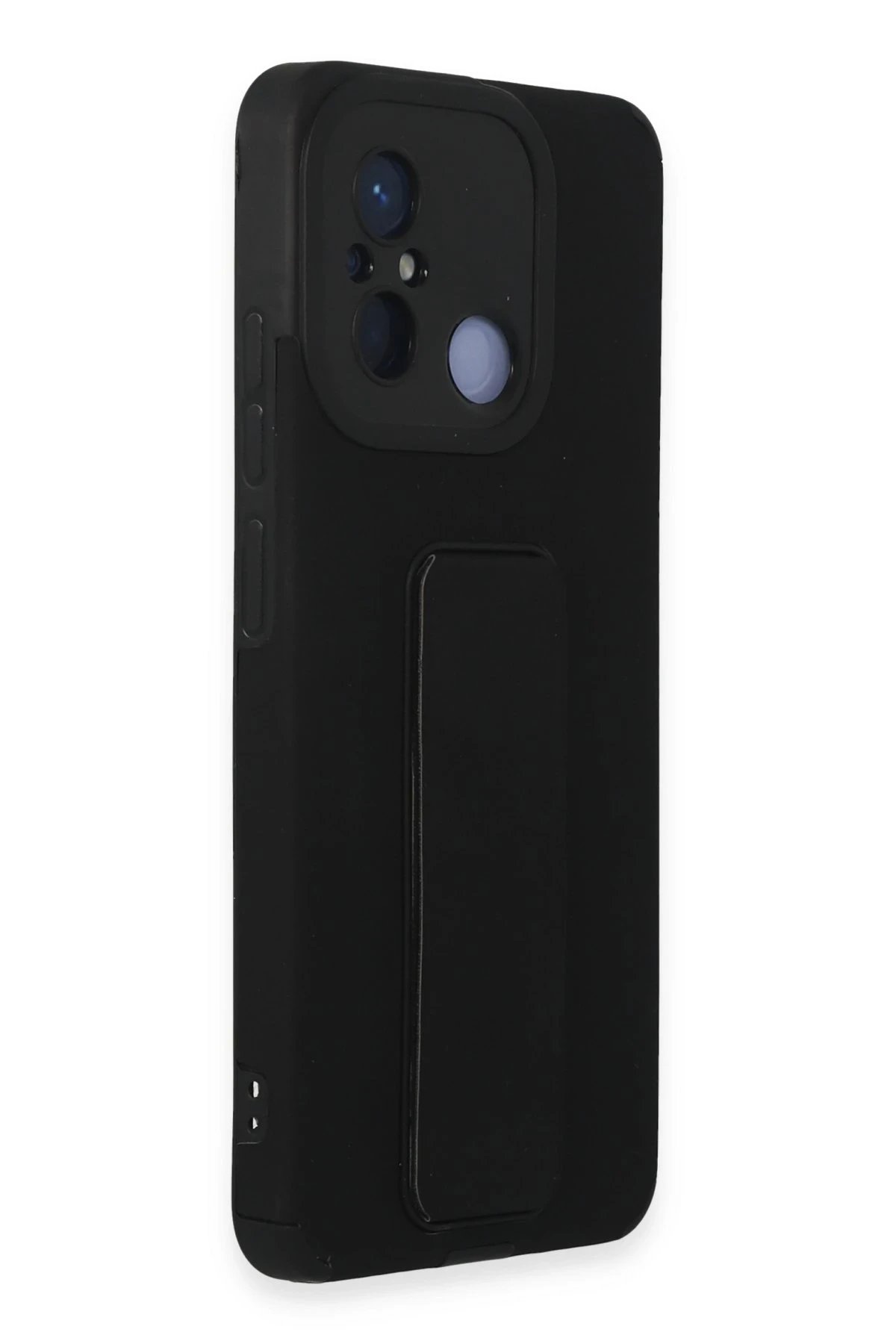 Newface Xiaomi Redmi 12C Kılıf Mega Standlı Silikon - Siyah