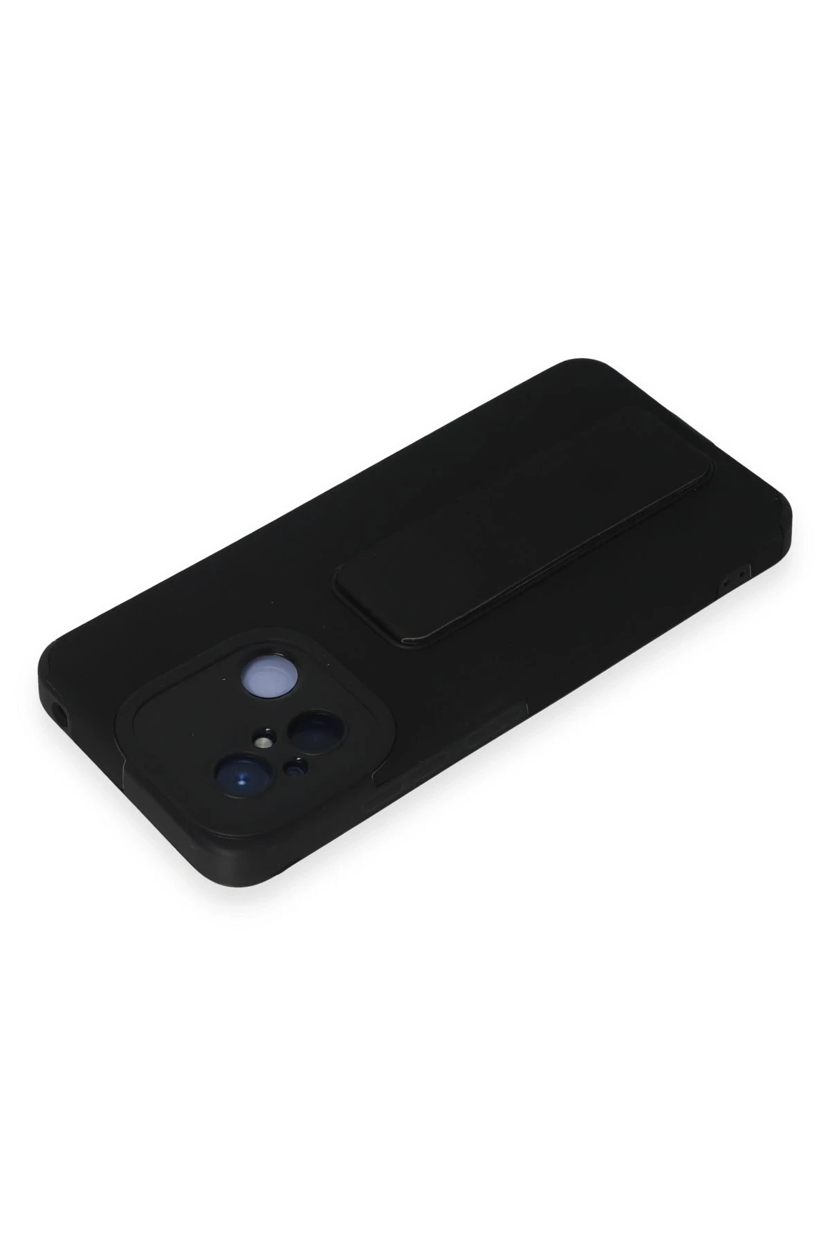 Newface Xiaomi Redmi 12C Kılıf Mega Standlı Silikon - Siyah