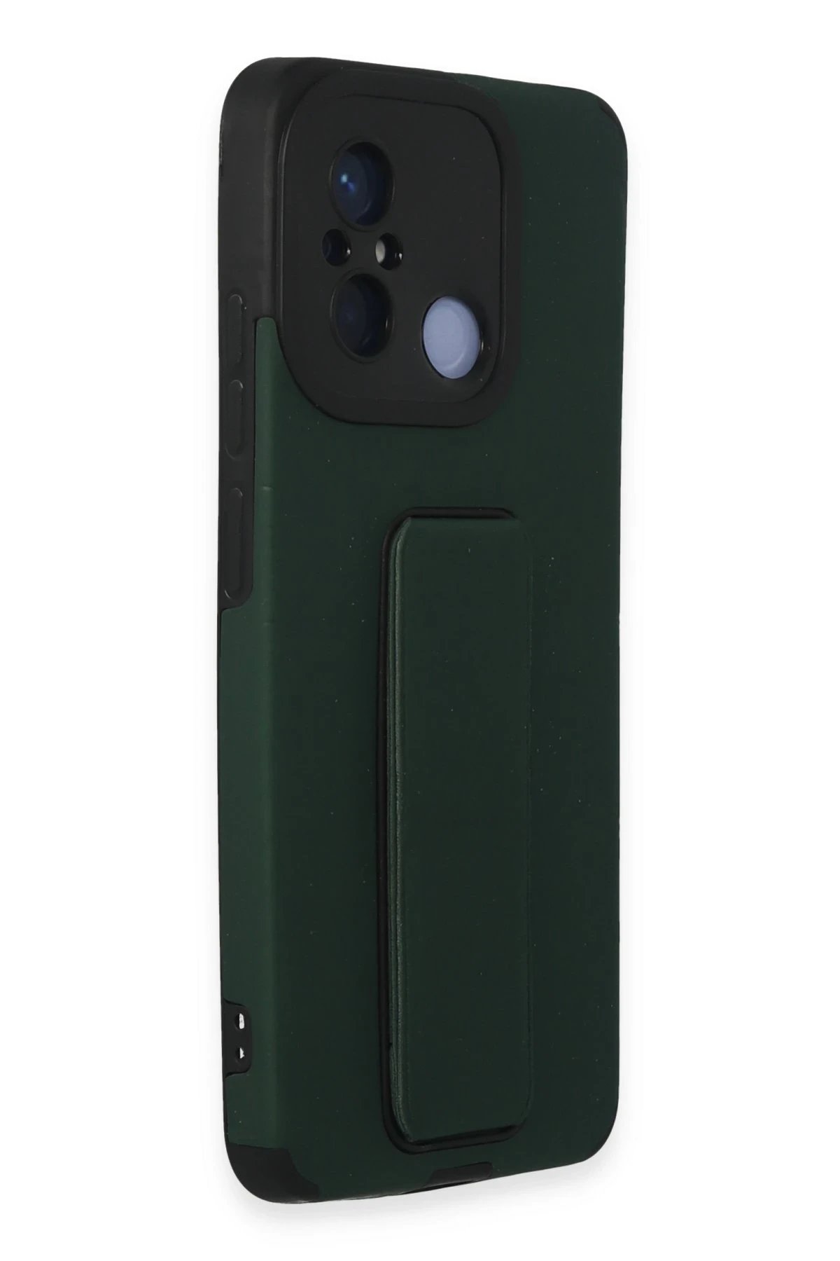 Newface Xiaomi Redmi 12C Kılıf Mega Standlı Silikon - Yeşil