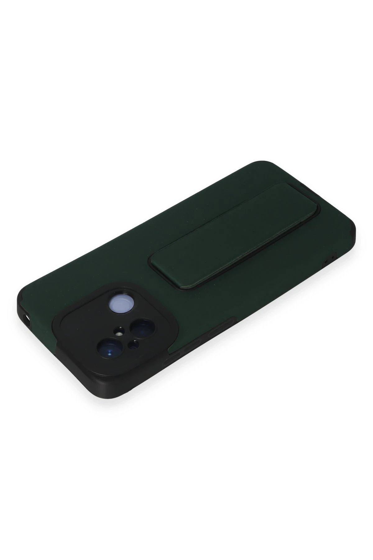 Newface Xiaomi Redmi 12C Kılıf Mega Standlı Silikon - Yeşil