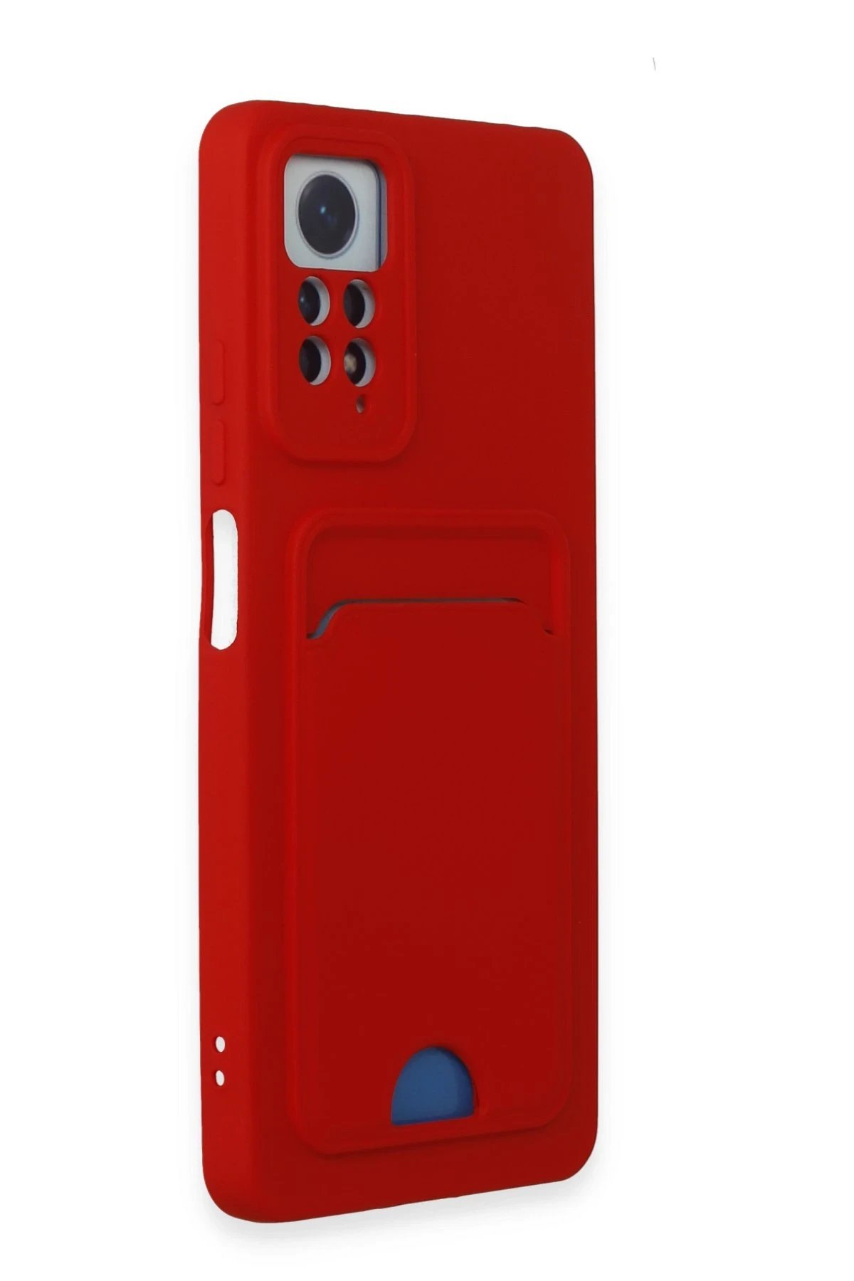 Newface Xiaomi Redmi Note 11 Pro Kılıf Kelvin Kartvizitli Silikon - Kırmızı