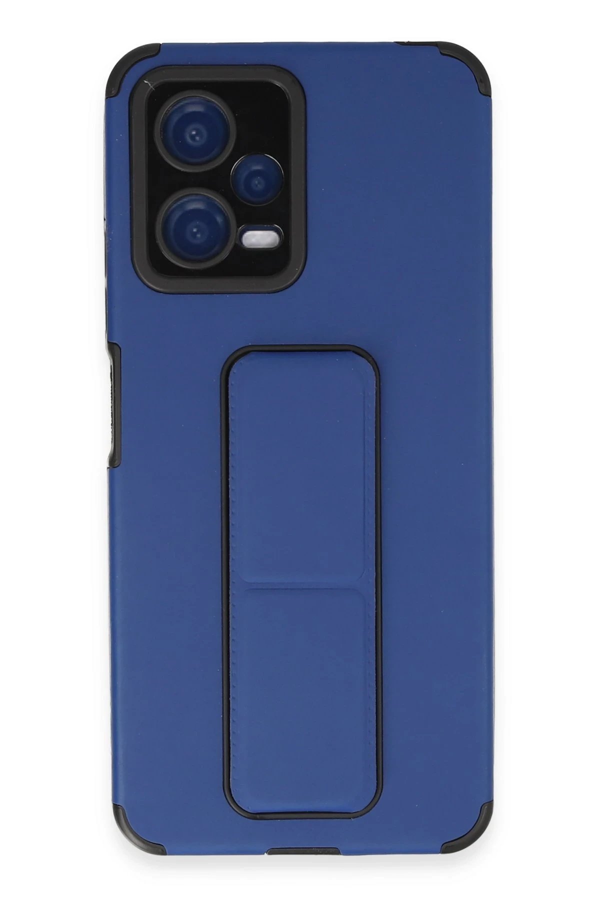 Newface Xiaomi Poco X5 5G Kılıf Mega Standlı Silikon - Mavi