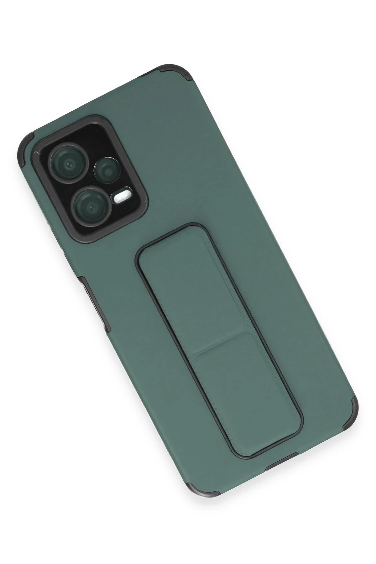 Newface Xiaomi Poco X5 5G Kılıf Mega Standlı Silikon - Yeşil