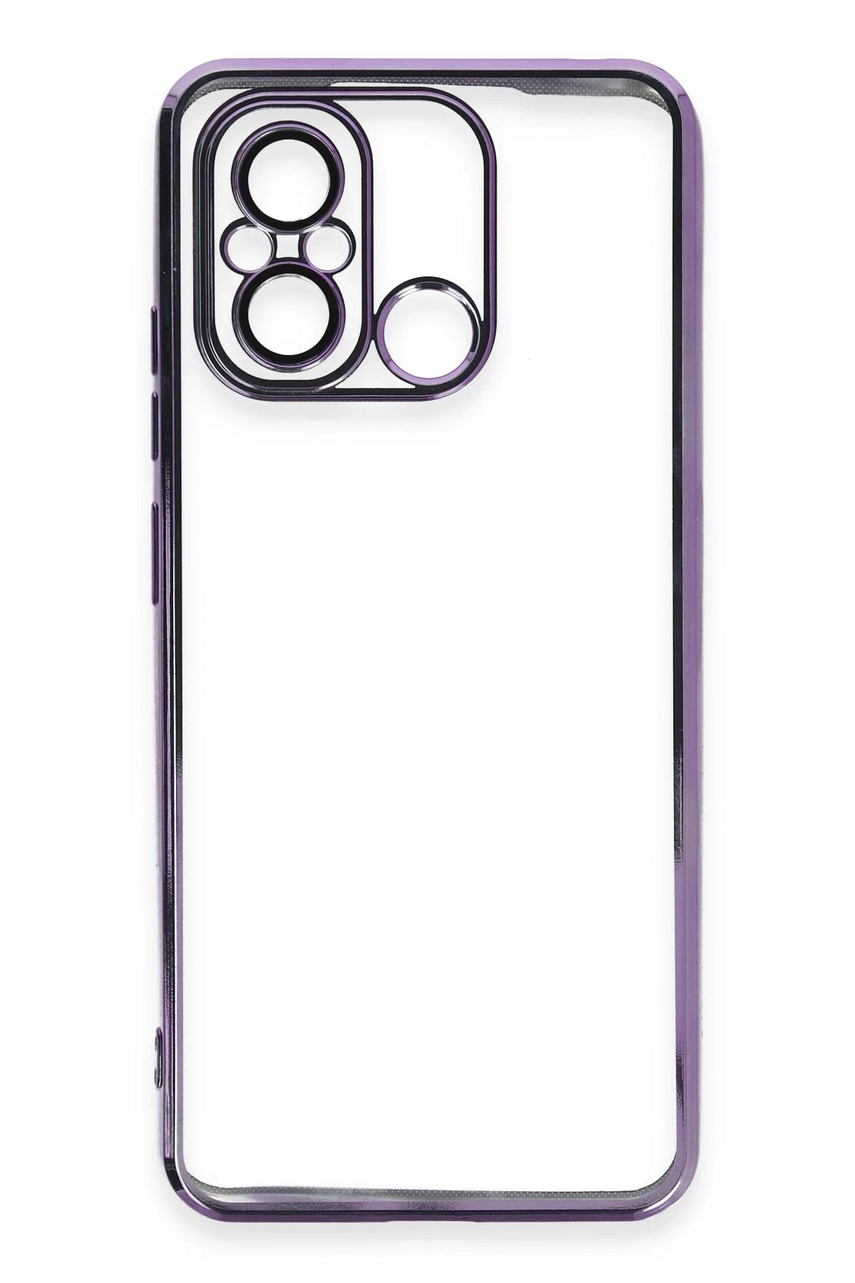 Newface Xiaomi Redmi 12C Kılıf Razer Lensli Silikon - Mor