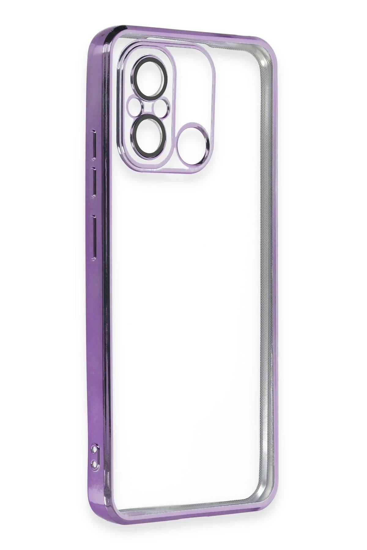 Newface Xiaomi Redmi 12C Kılıf Razer Lensli Silikon - Mor