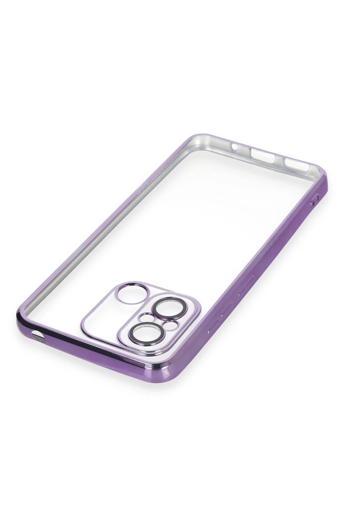 Newface Xiaomi Redmi 12C Kılıf Razer Lensli Silikon - Mor