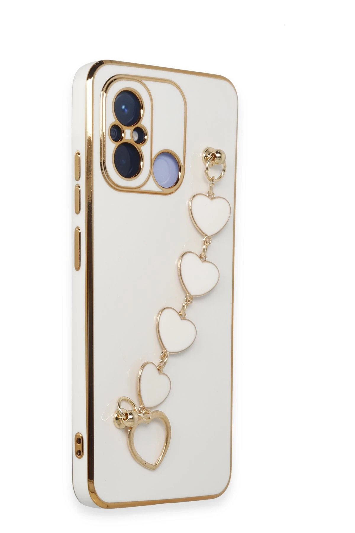 Newface Xiaomi Redmi 12C Kılıf Esila Silikon - Beyaz