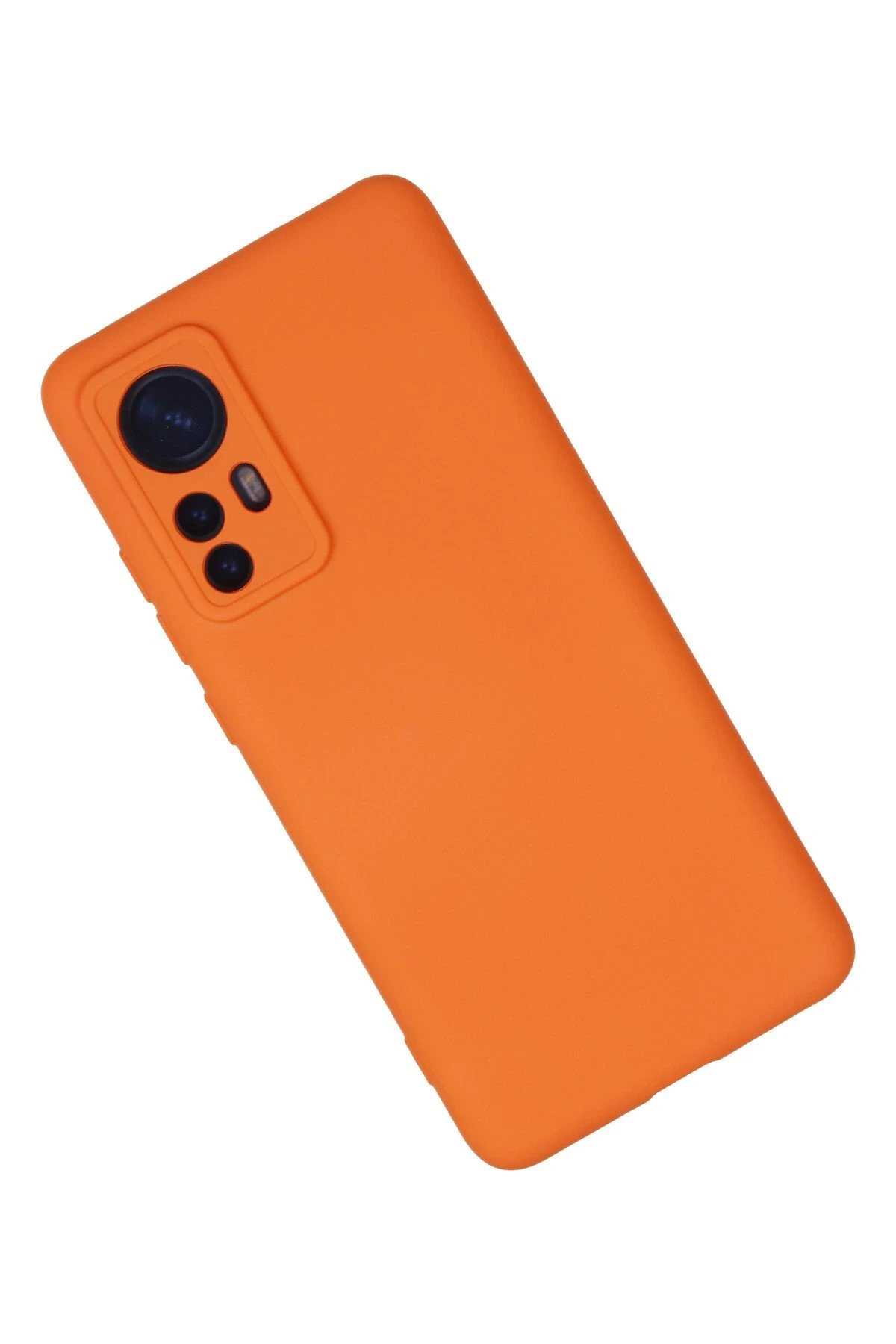 Newface Xiaomi Mi 12 Kılıf Nano içi Kadife Silikon - Turuncu