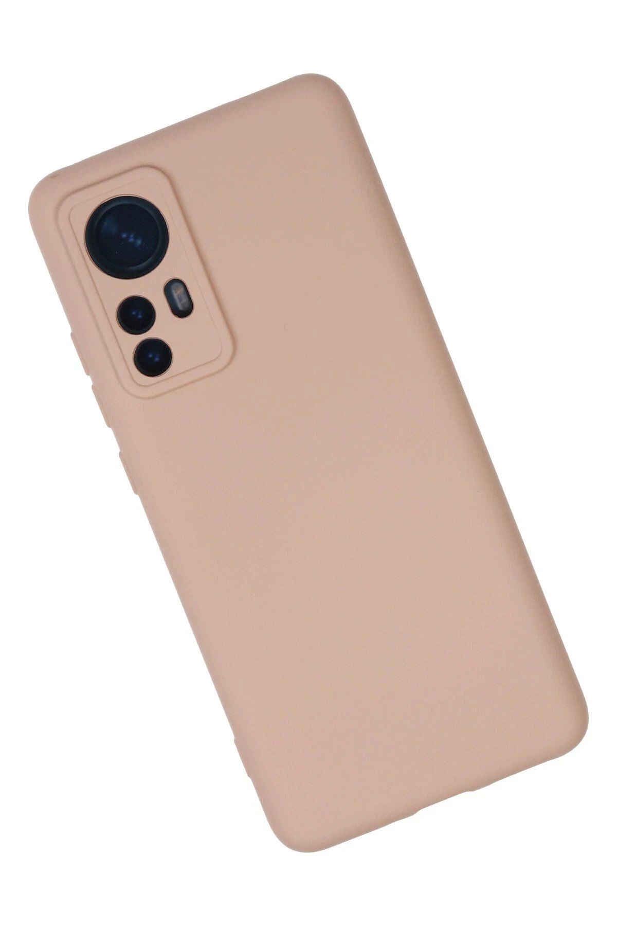 Newface Xiaomi Mi 12 Kılıf Nano içi Kadife Silikon - Pudra