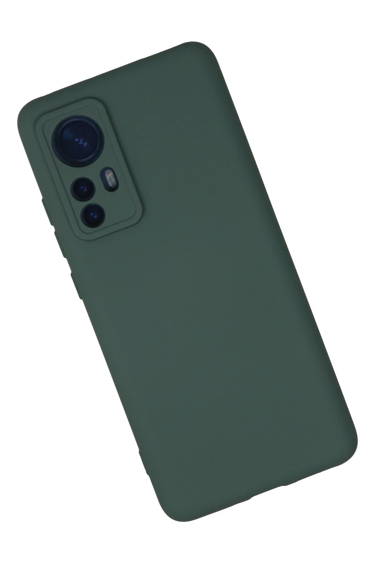 Newface Xiaomi Mi 12 Kılıf Nano içi Kadife Silikon - Koyu Yeşil