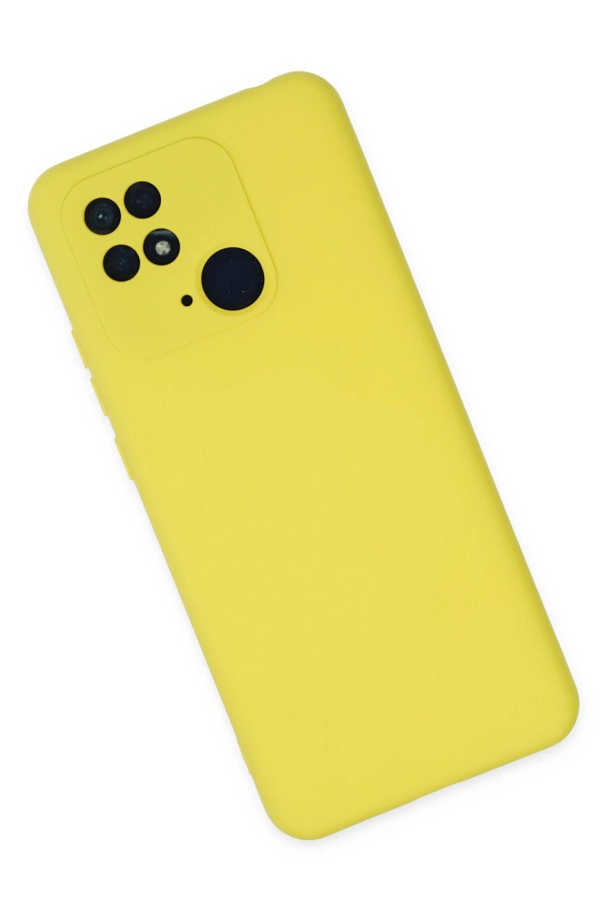 Newface Xiaomi Redmi 10C Kılıf Nano içi Kadife Silikon - Sarı