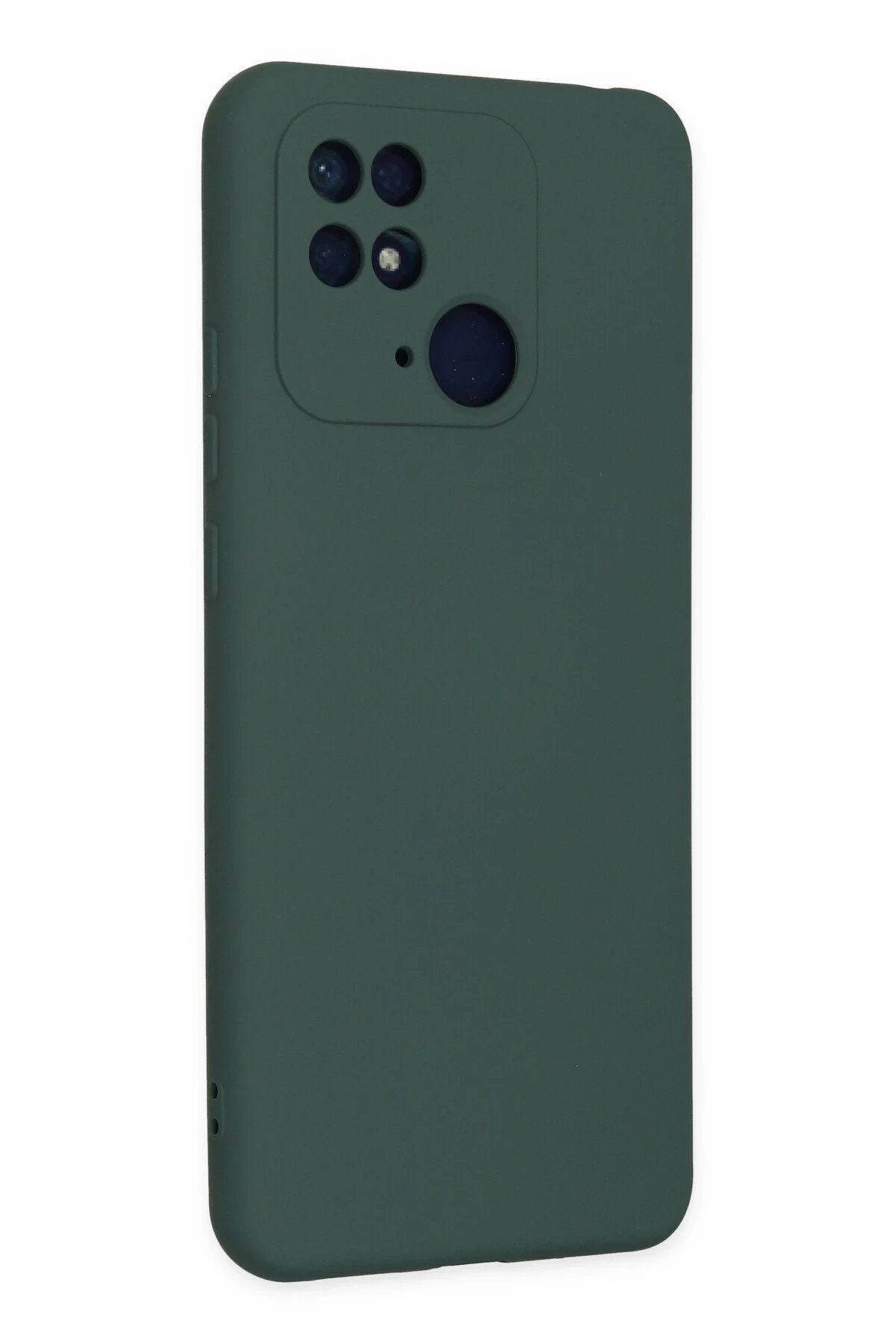 Newface Xiaomi Redmi 10C Kılıf Nano içi Kadife Silikon - Koyu Yeşil