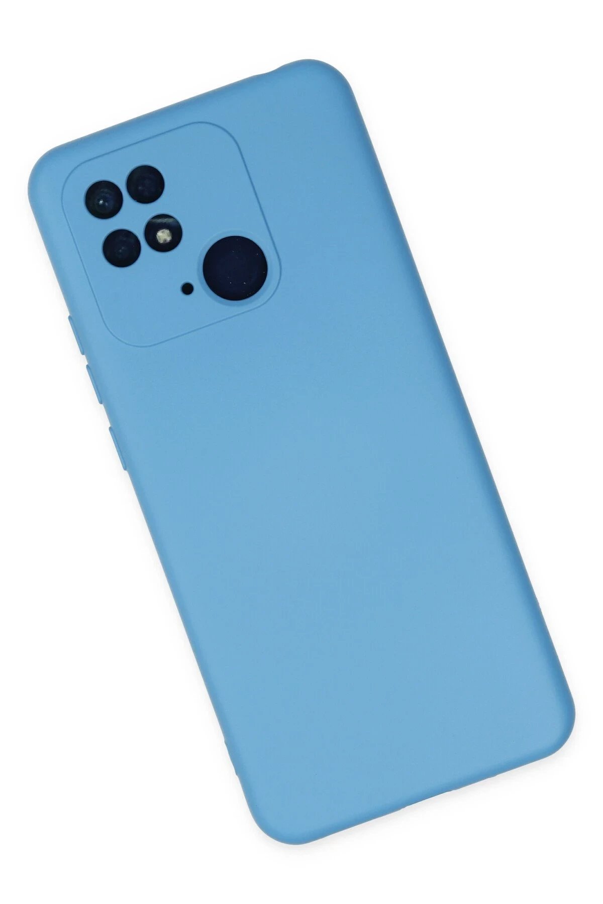 Newface Xiaomi Redmi 10C Kılıf Nano içi Kadife Silikon - Mavi