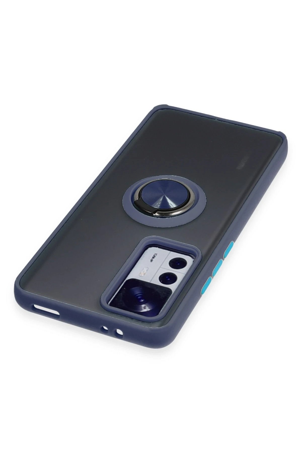 Newface Xiaomi Mi 12T Pro Kılıf Montreal Yüzüklü Silikon Kapak - Lacivert