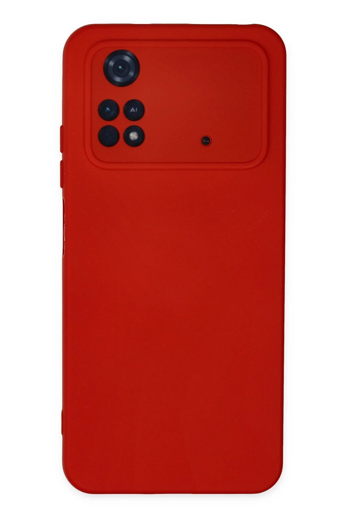 Newface Xiaomi Poco M4 Pro 4G Kılıf Nano içi Kadife Silikon - Kırmızı