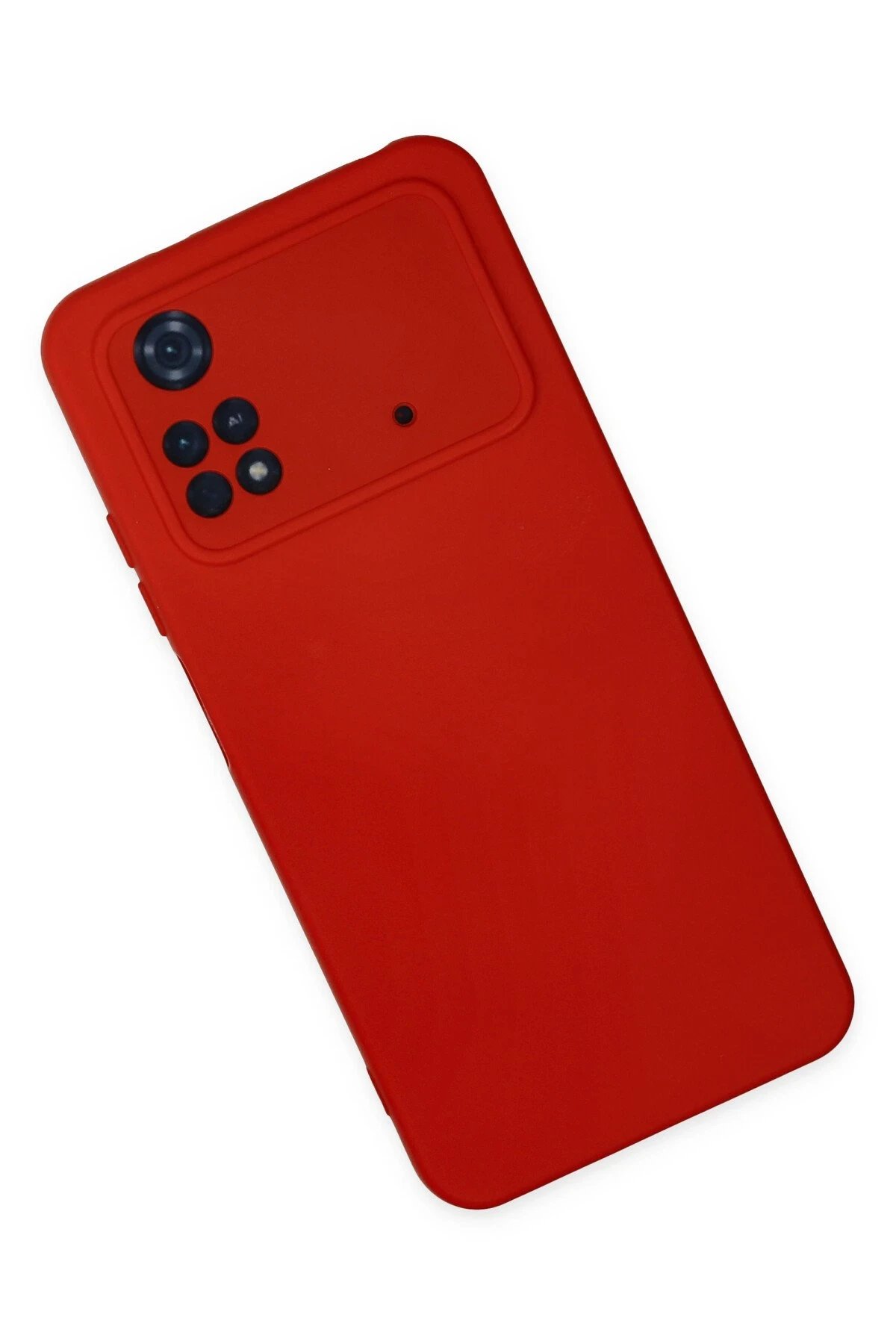 Newface Xiaomi Poco M4 Pro 4G Kılıf Nano içi Kadife Silikon - Kırmızı