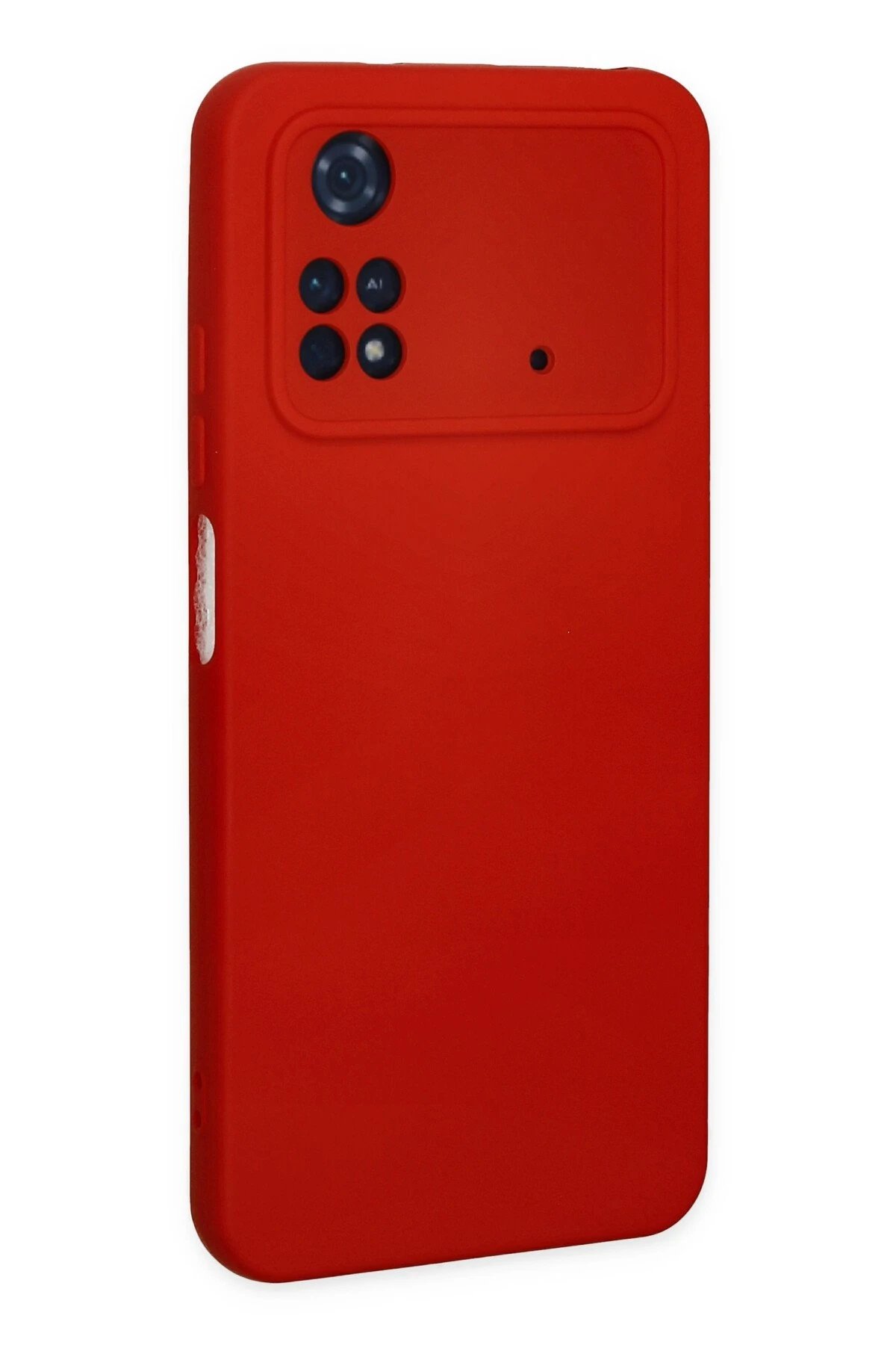 Newface Xiaomi Poco M4 Pro 4G Kılıf Nano içi Kadife Silikon - Kırmızı