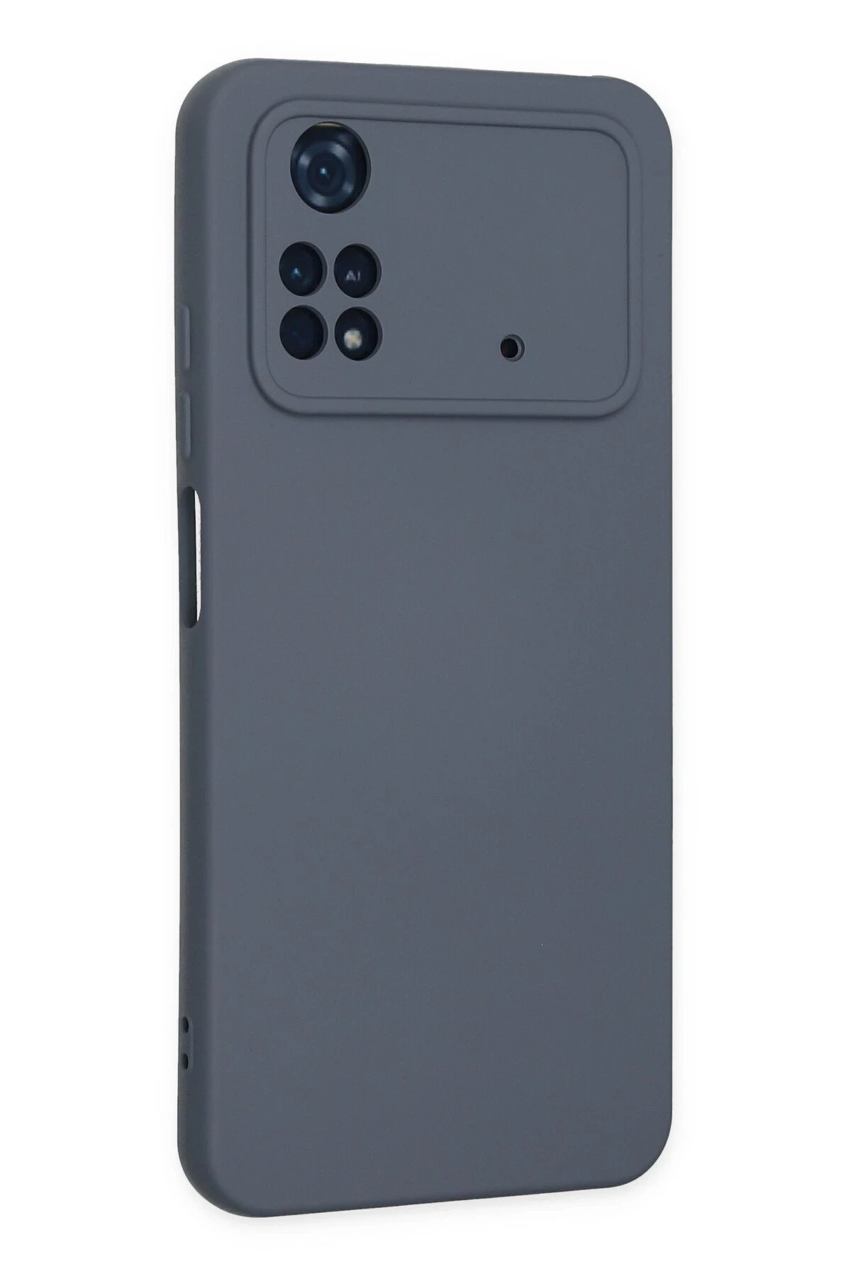 Newface Xiaomi Poco M4 Pro 4G Kılıf Nano içi Kadife Silikon - Gri