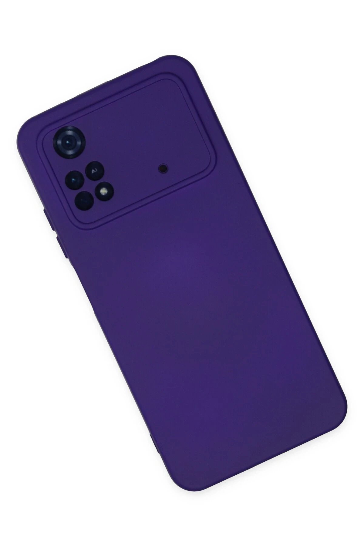 Newface Xiaomi Poco M4 Pro 4G Kılıf Nano içi Kadife Silikon - Mor