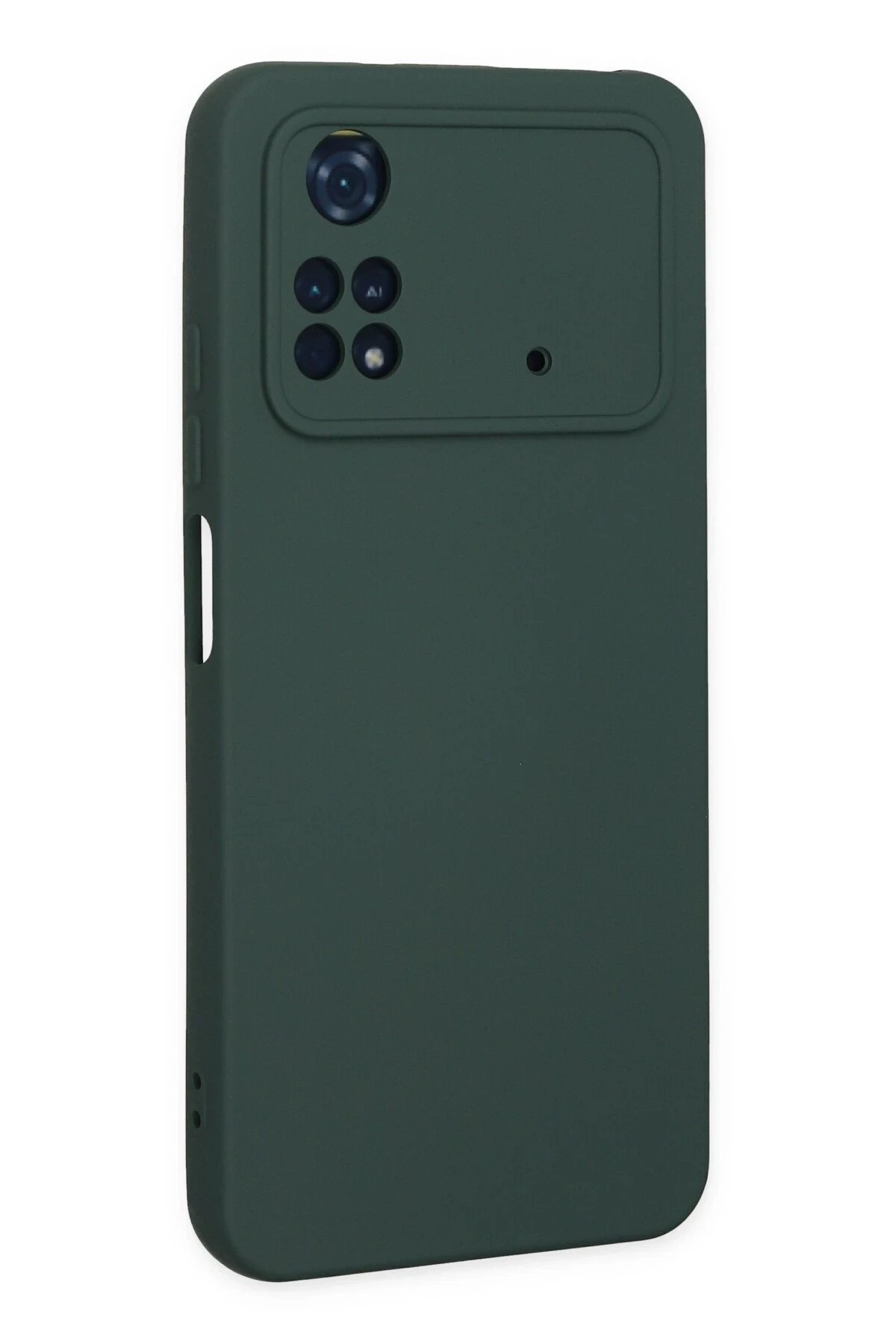 Newface Xiaomi Poco M4 Pro 4G Kılıf Nano içi Kadife Silikon - Koyu Yeşil