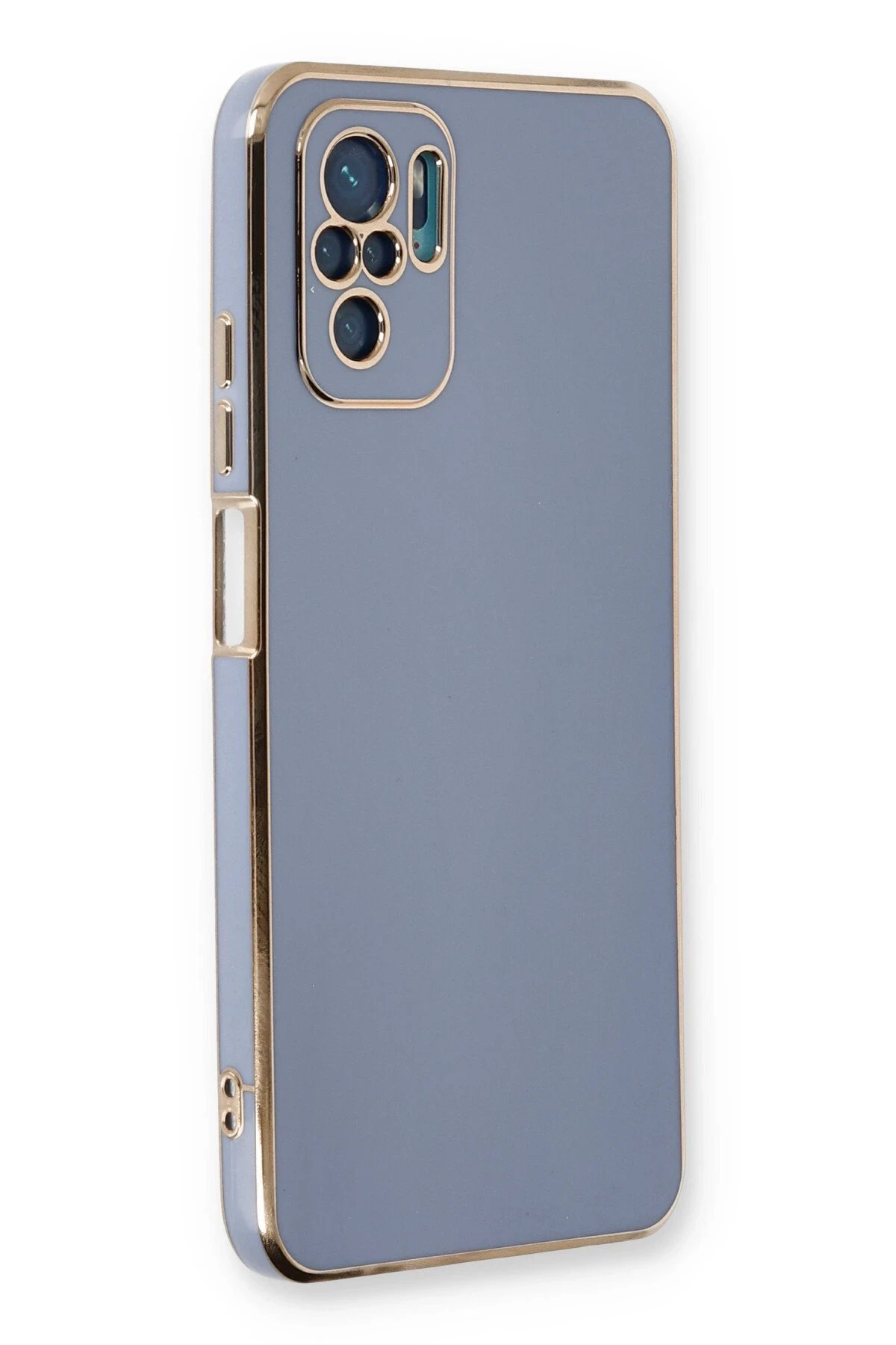 Newface Xiaomi Redmi Note 10 Kılıf Volet Silikon - Mavi