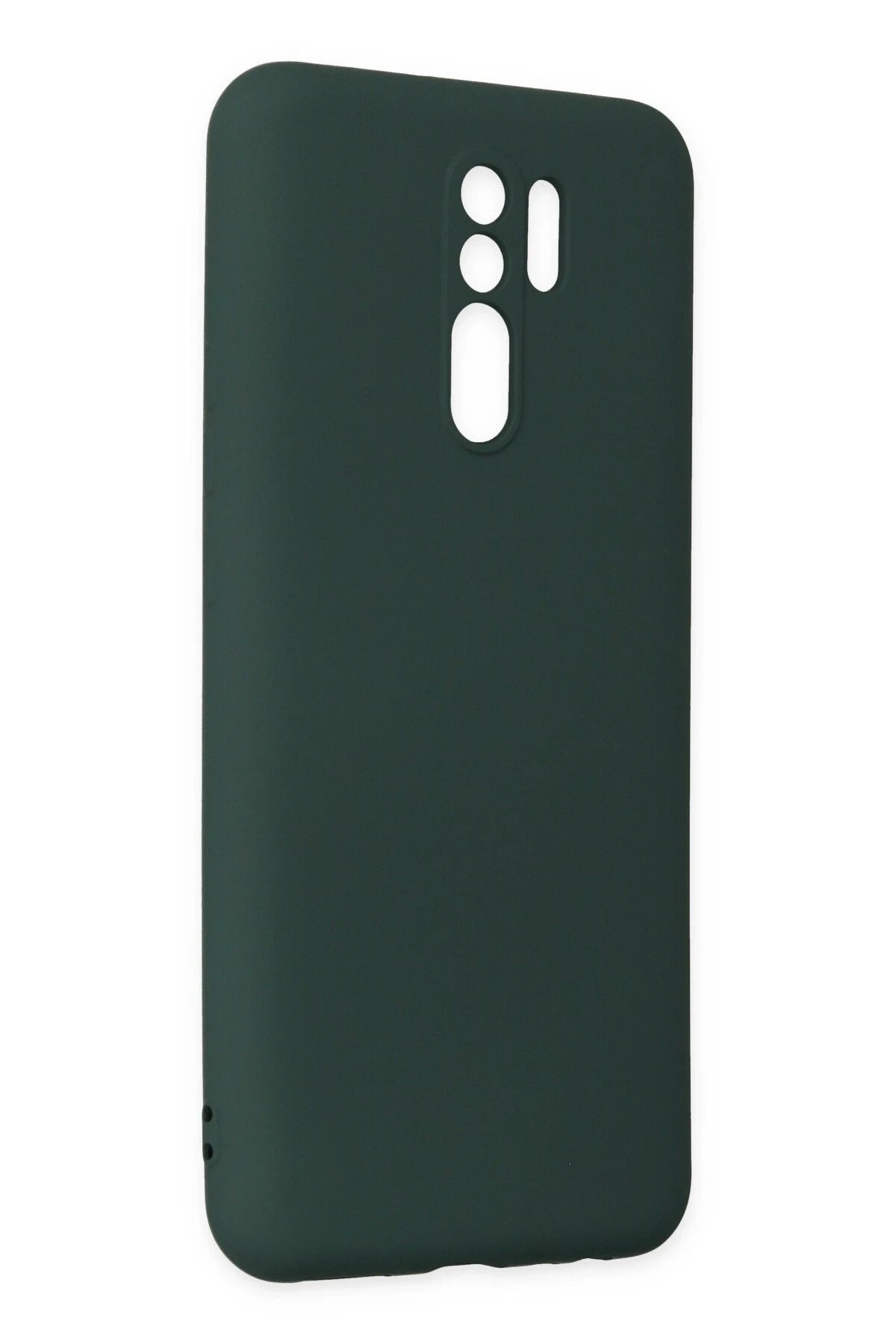 Newface Xiaomi Redmi 9 Kılıf Nano içi Kadife Silikon - Koyu Yeşil