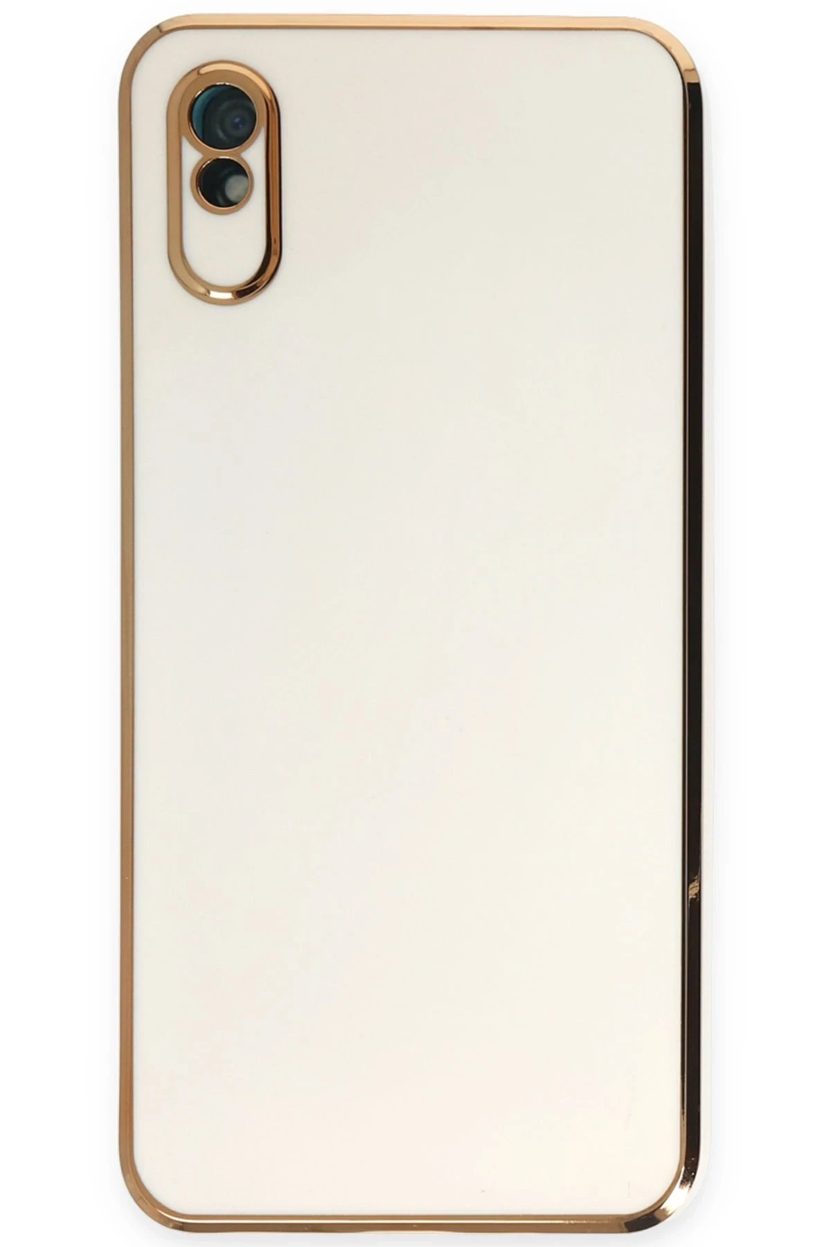 Newface Xiaomi Redmi 9A Kılıf Volet Silikon - Beyaz