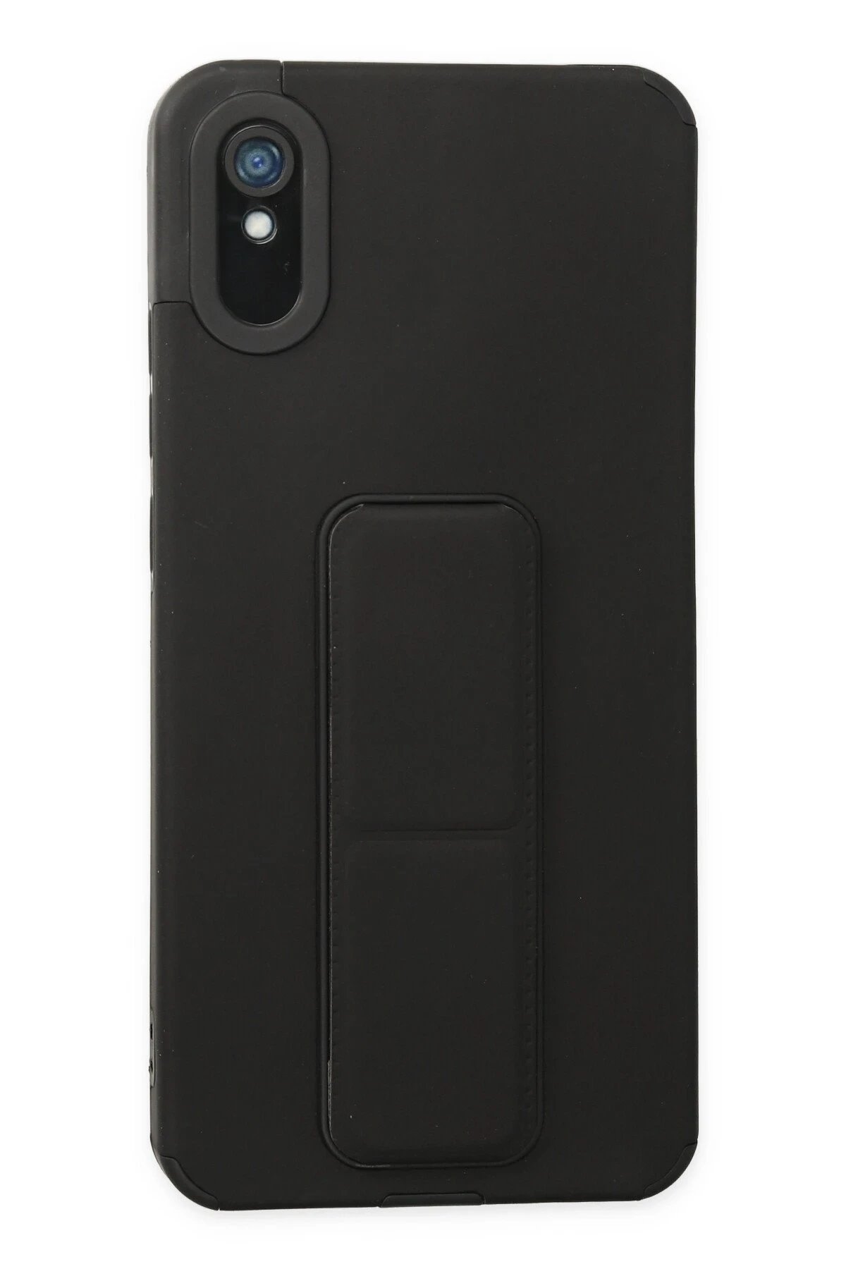 Newface Xiaomi Redmi 9A Kılıf Mega Standlı Silikon - Siyah