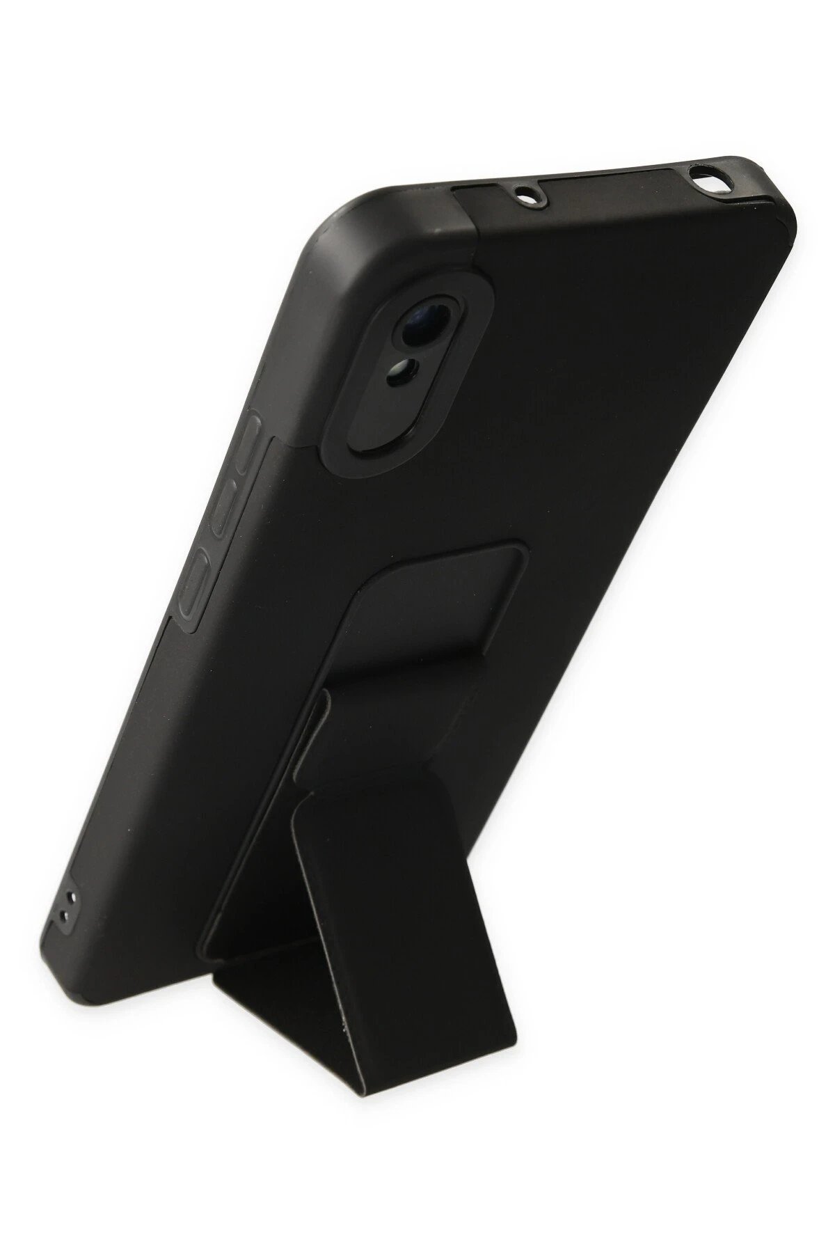 Newface Xiaomi Redmi 9A Kılıf Mega Standlı Silikon - Siyah