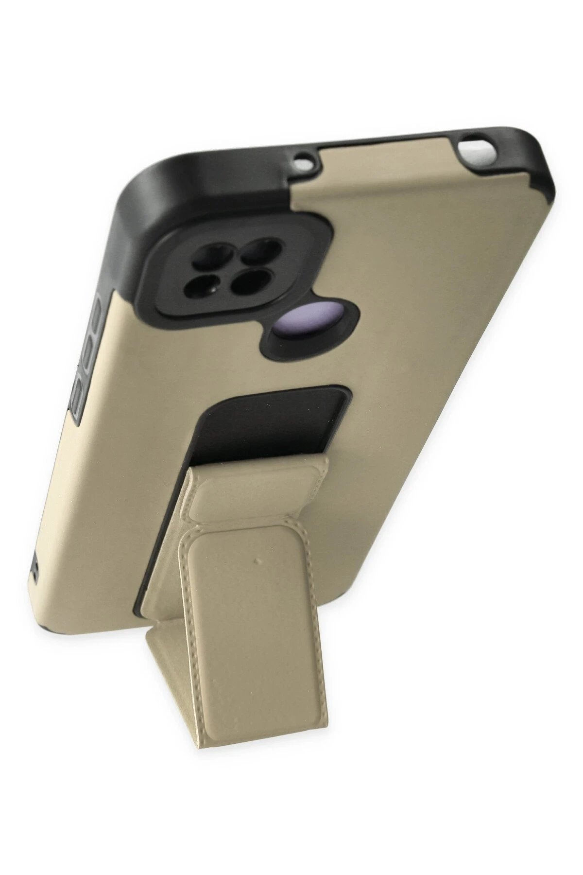 Newface Xiaomi Redmi 9C Kılıf Mega Standlı Silikon - Gold