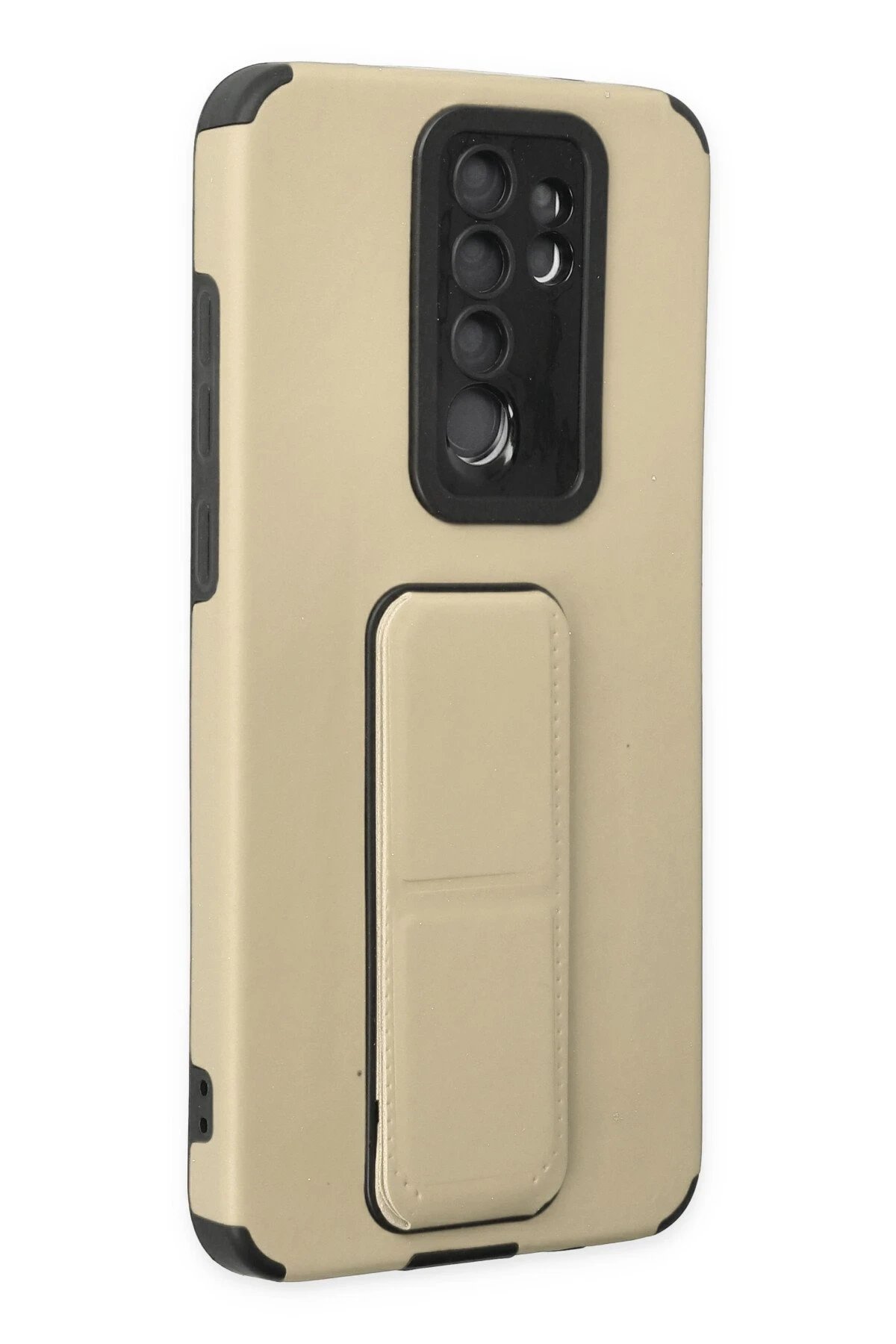 Newface Xiaomi Redmi Note 8 Pro Kılıf Mega Standlı Silikon - Gold