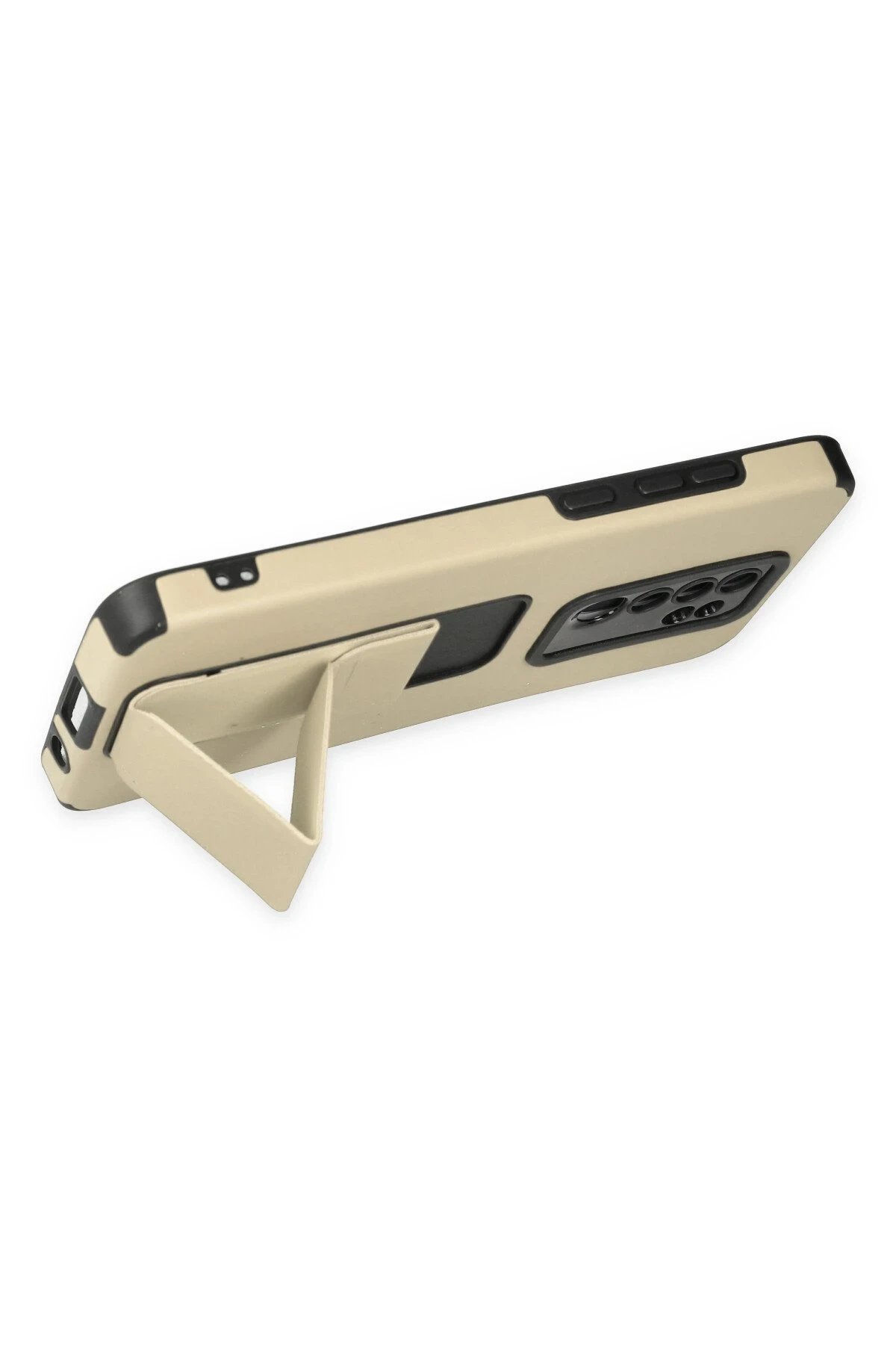 Newface Xiaomi Redmi Note 8 Pro Kılıf Mega Standlı Silikon - Gold