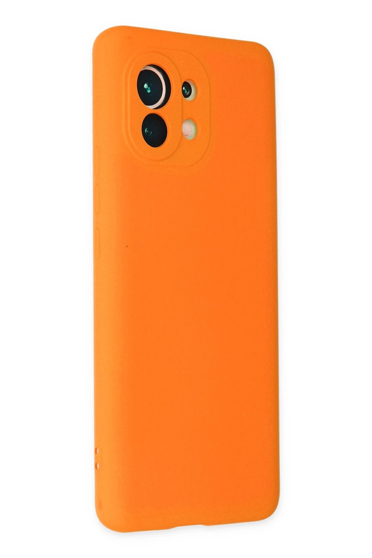 Newface Xiaomi Mi 11 Kılıf Nano içi Kadife Silikon - Turuncu