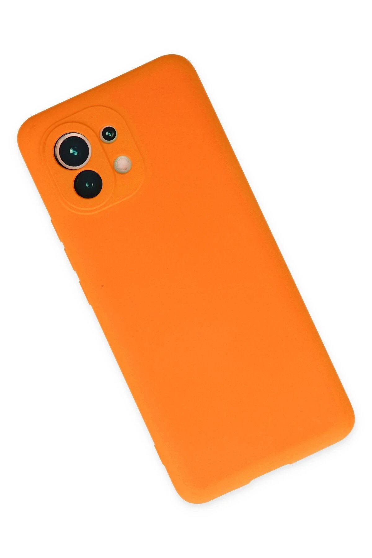 Newface Xiaomi Mi 11 Kılıf Nano içi Kadife Silikon - Turuncu