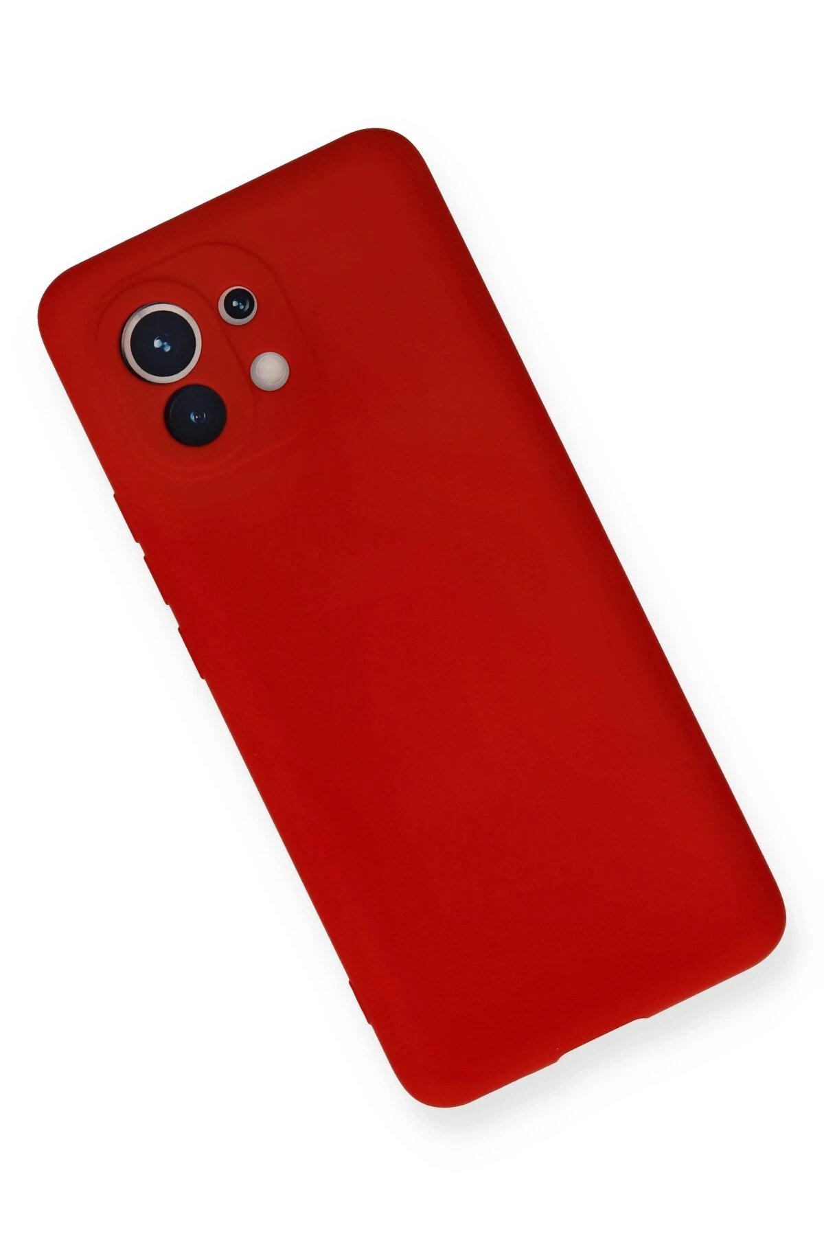 Newface Xiaomi Mi 11 Kılıf Nano içi Kadife Silikon - Kırmızı