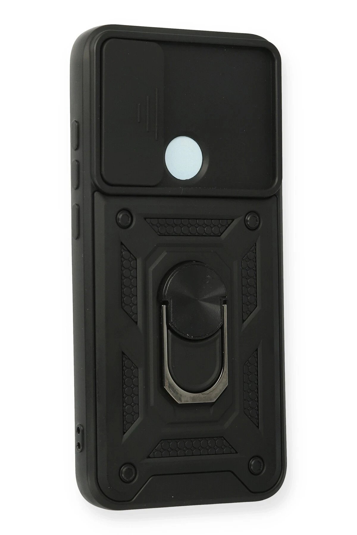 Newface Xiaomi Redmi Note 8 Kılıf Pars Lens Yüzüklü Silikon - Siyah