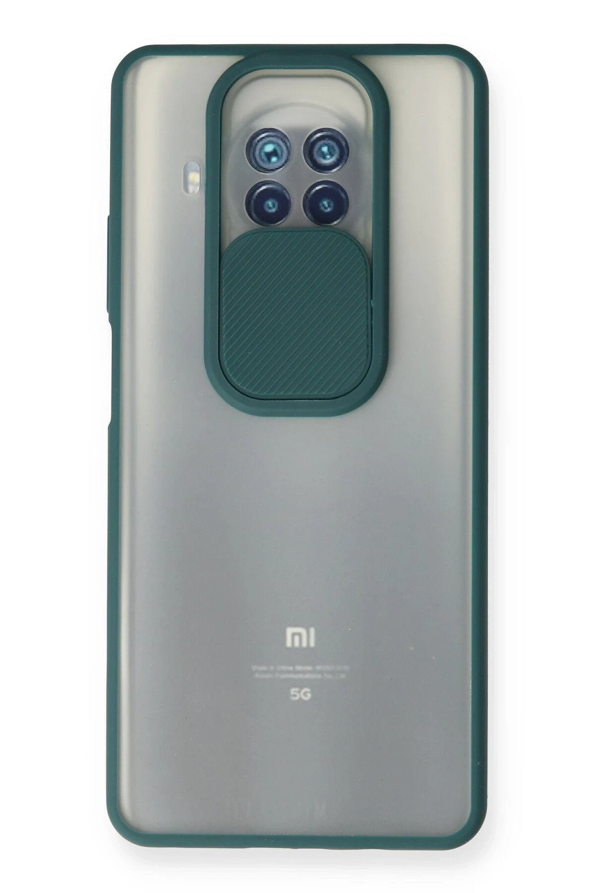 Newface Xiaomi Mi 10T Lite Kılıf Palm Buzlu Kamera Sürgülü Silikon - Yeşil