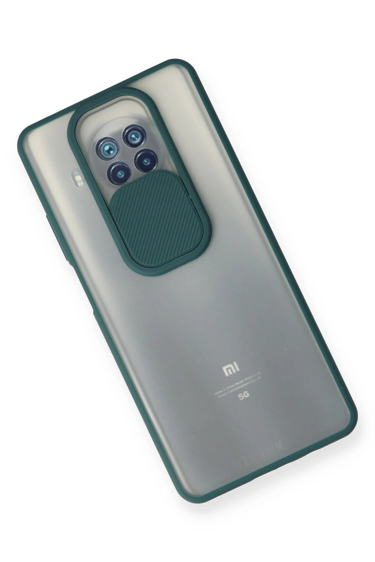 Newface Xiaomi Mi 10T Lite Kılıf Palm Buzlu Kamera Sürgülü Silikon - Yeşil