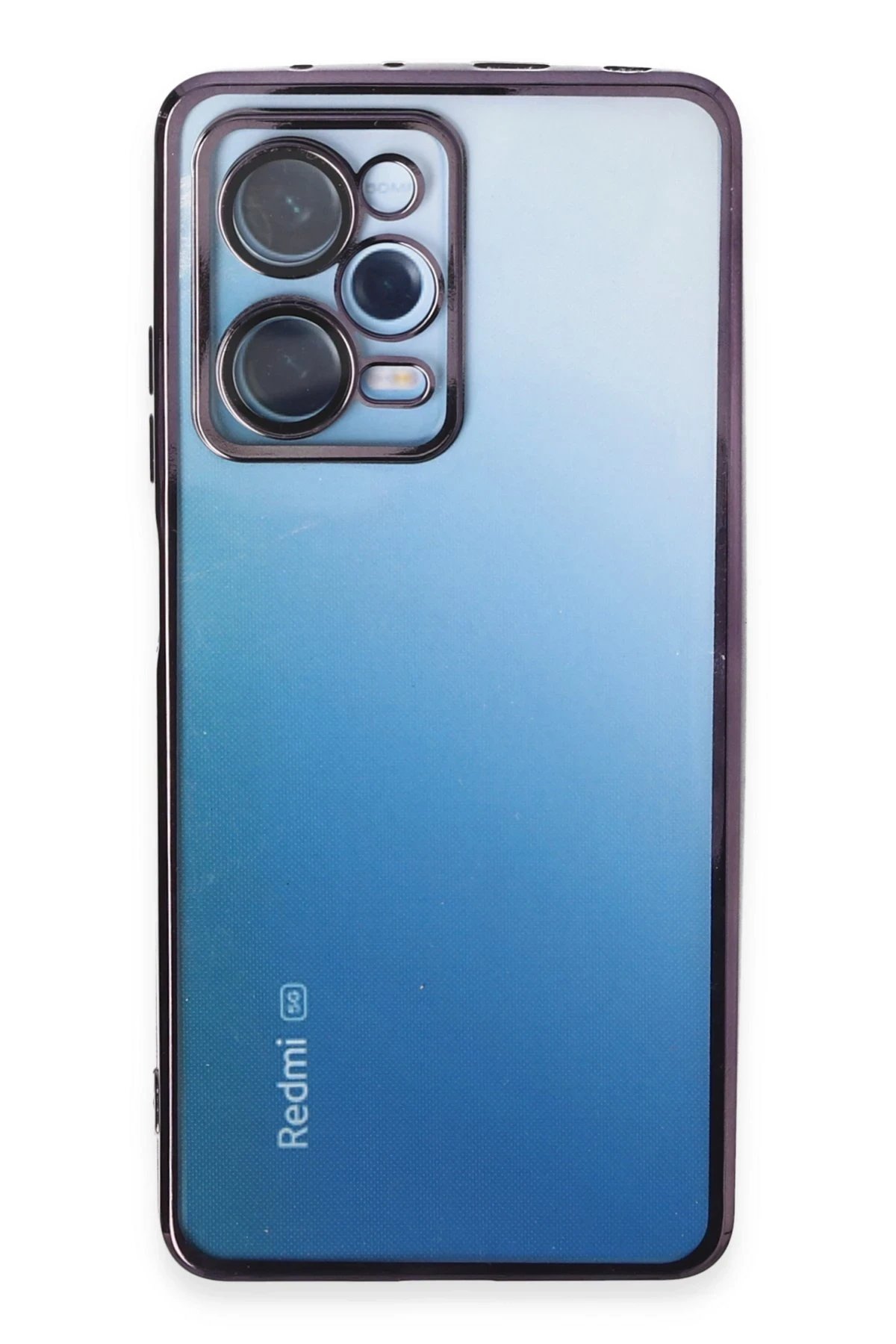 Newface Xiaomi Redmi Note 12 Pro 5G Kılıf Razer Lensli Silikon - Mor