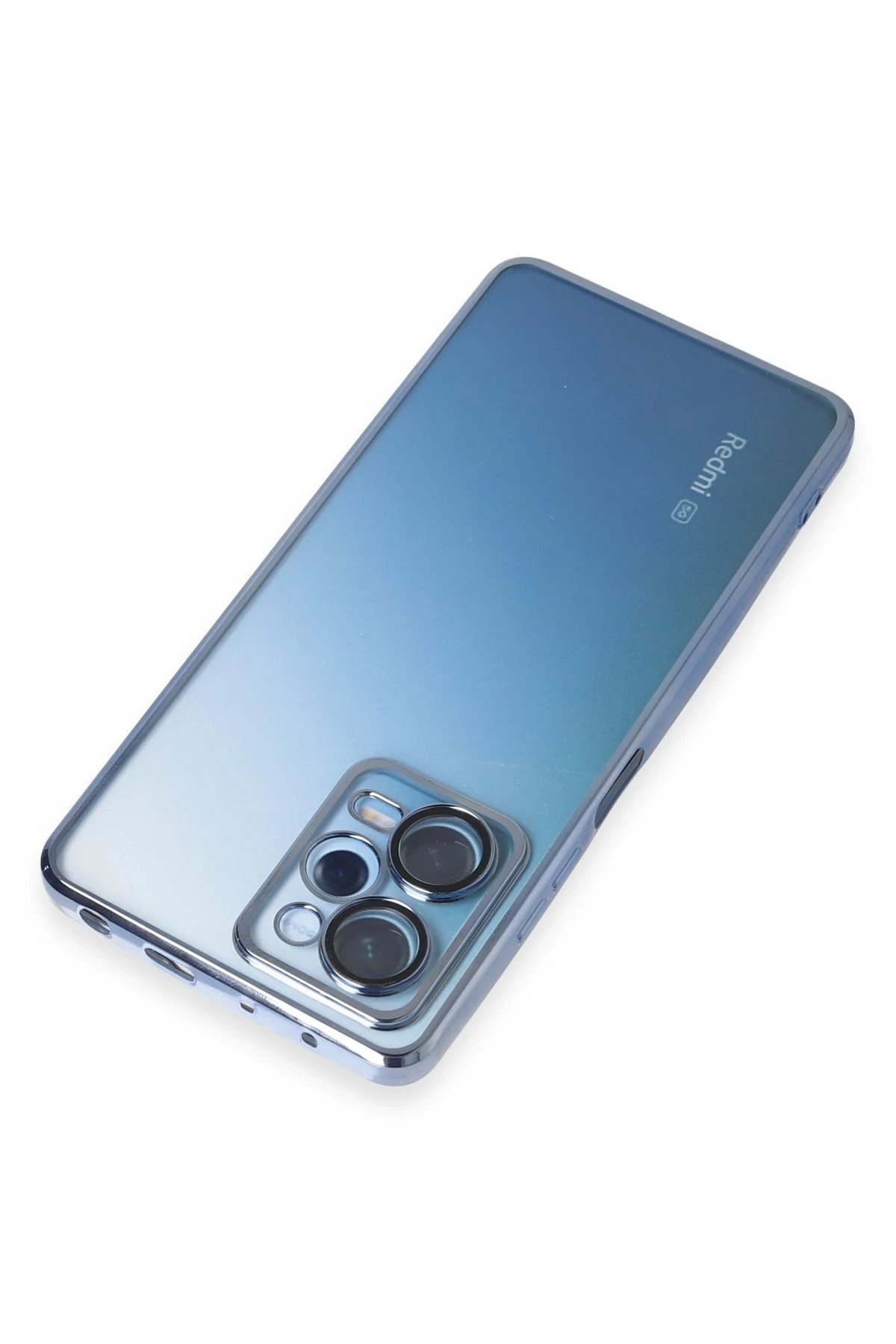 Newface Xiaomi Redmi Note 12 Pro 5G Kılıf Razer Lensli Silikon - Açık Mavi