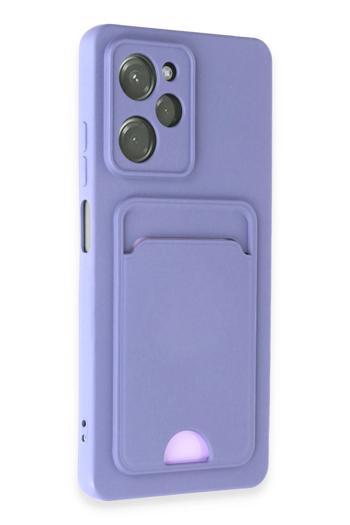 Newface Xiaomi Poco X5 Pro 5G Kılıf Kelvin Kartvizitli Silikon - Lila